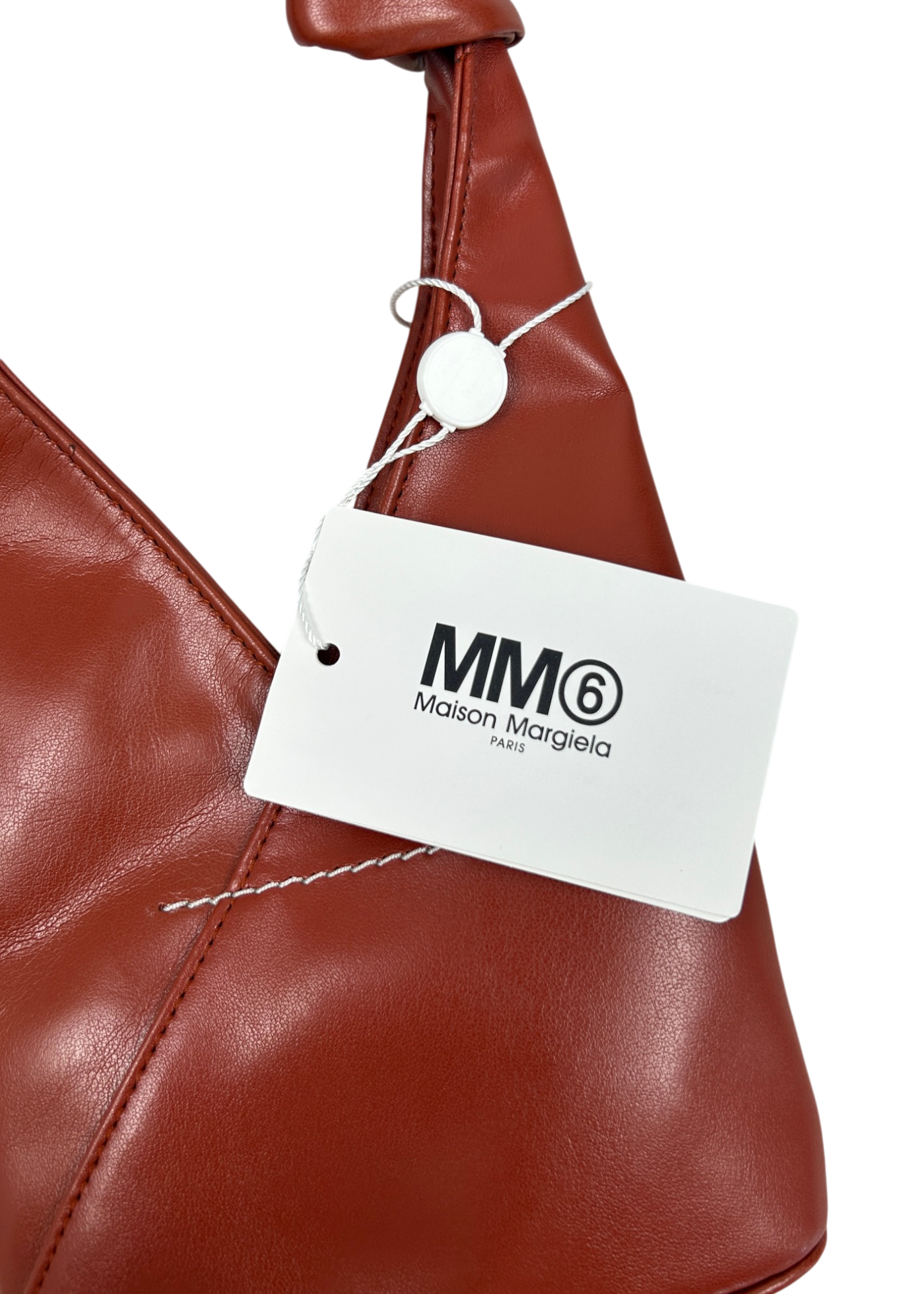 MM6 MAISON MARTIN MARGIELA (NWT) Red Faux Leather 'Japanese Knotted' Adjustable Mini Bag