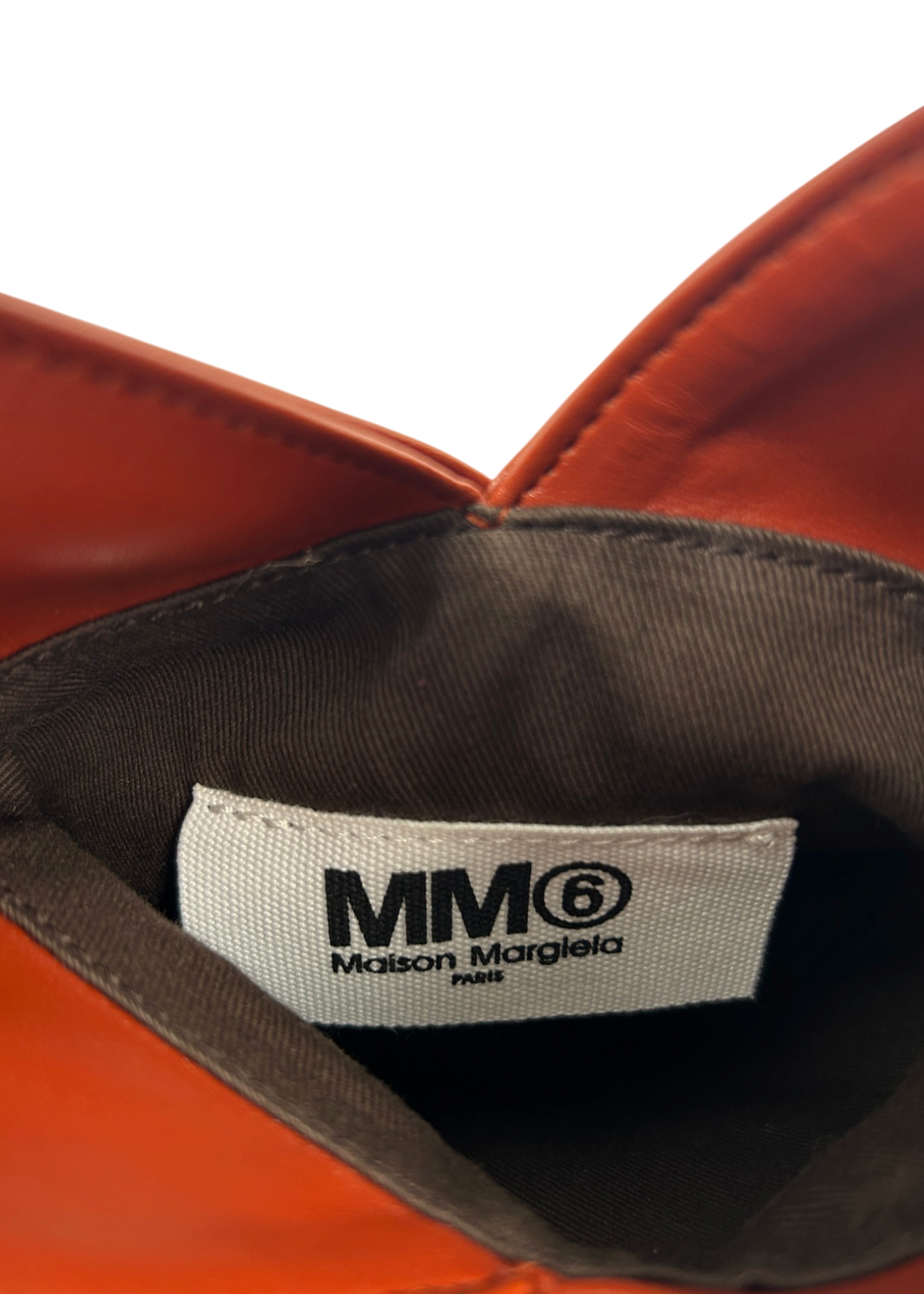MM6 MAISON MARTIN MARGIELA (NWT) Red Faux Leather 'Japanese Knotted' Adjustable Mini Bag
