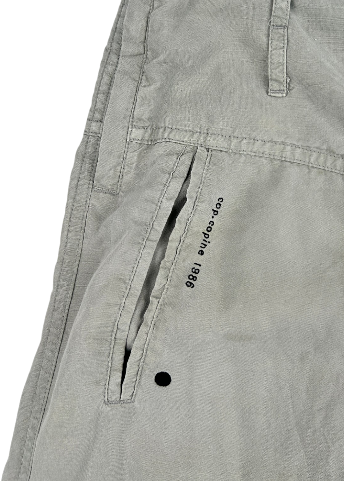 COP COPINE (AS IS) Sage Green Drop Crotch Capri Pants