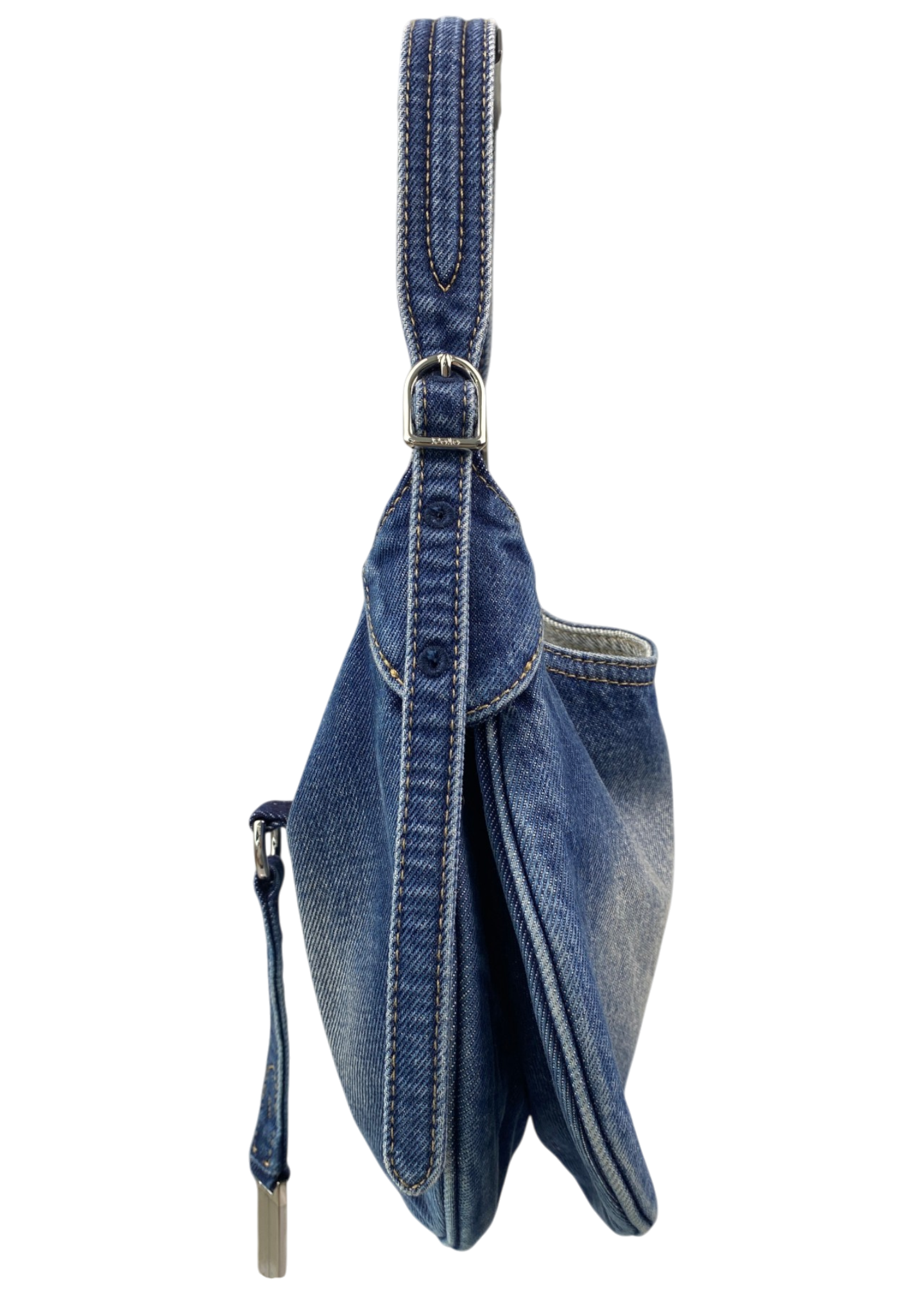 POLO BY RALPH LAUREN Denim Hobo 'ID Mini Bag' W/ Crossbody Strap