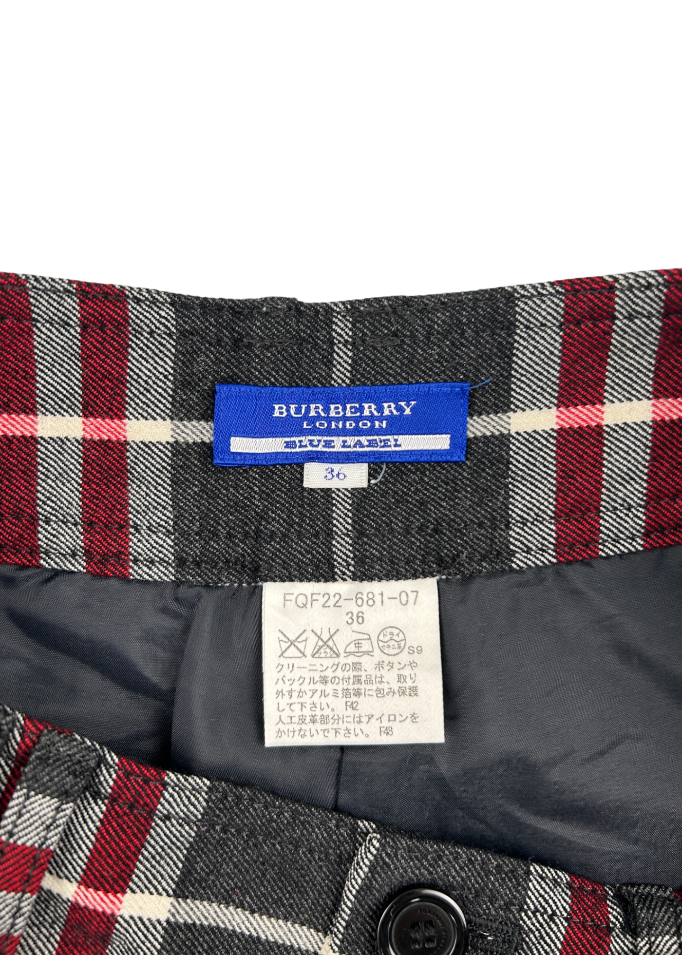 BURBERRY BLUE LABEL Check Wool Shorts