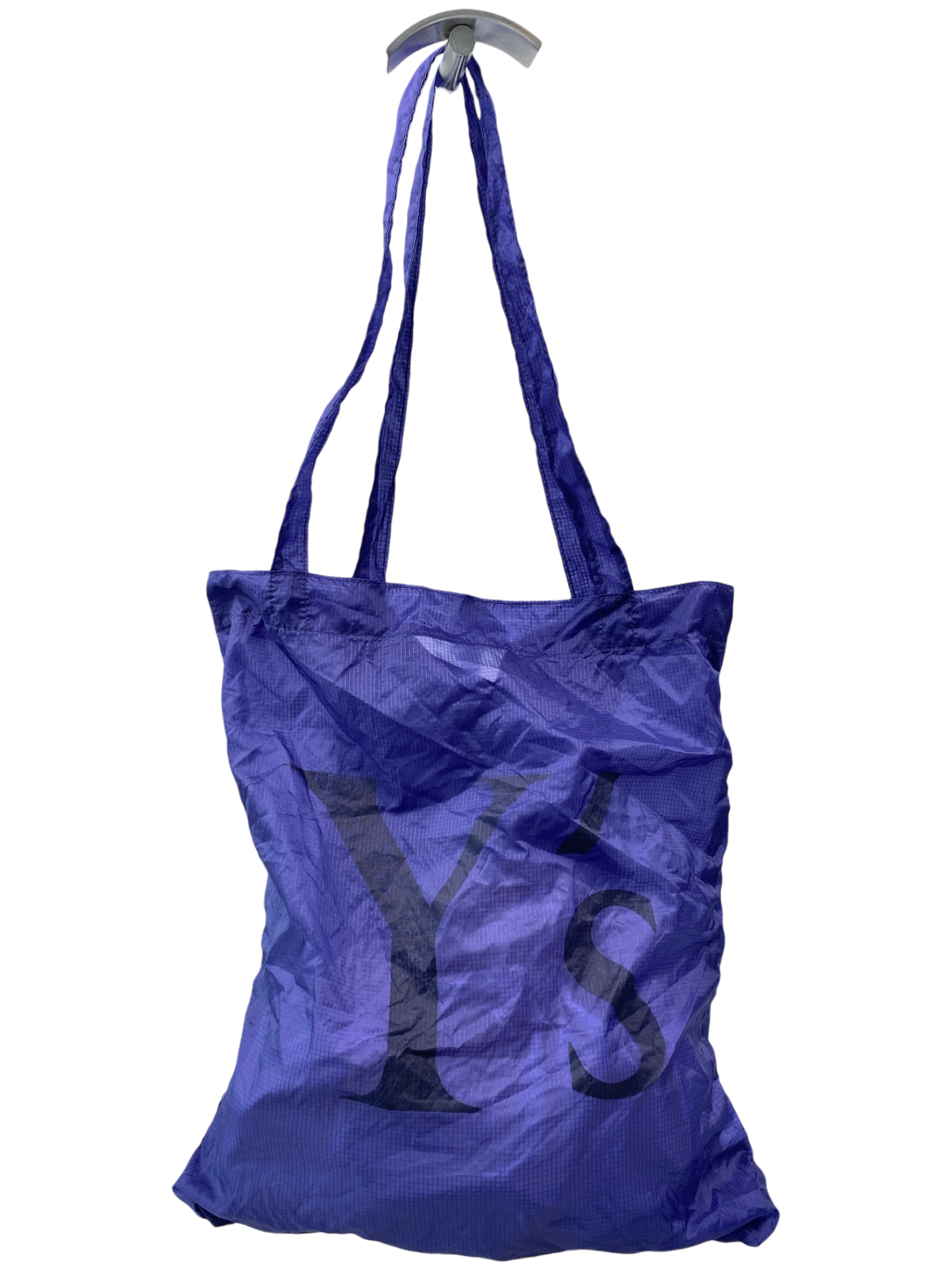 Y'S Nylon Shopping Tote + Drawstring Carry Pouch
