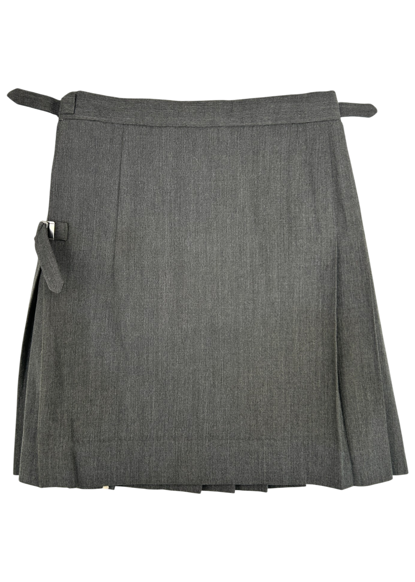 COMME DES GARCONS (AS IS) AD1998 Grey Wool/Cotton Wrap Mini Skirt