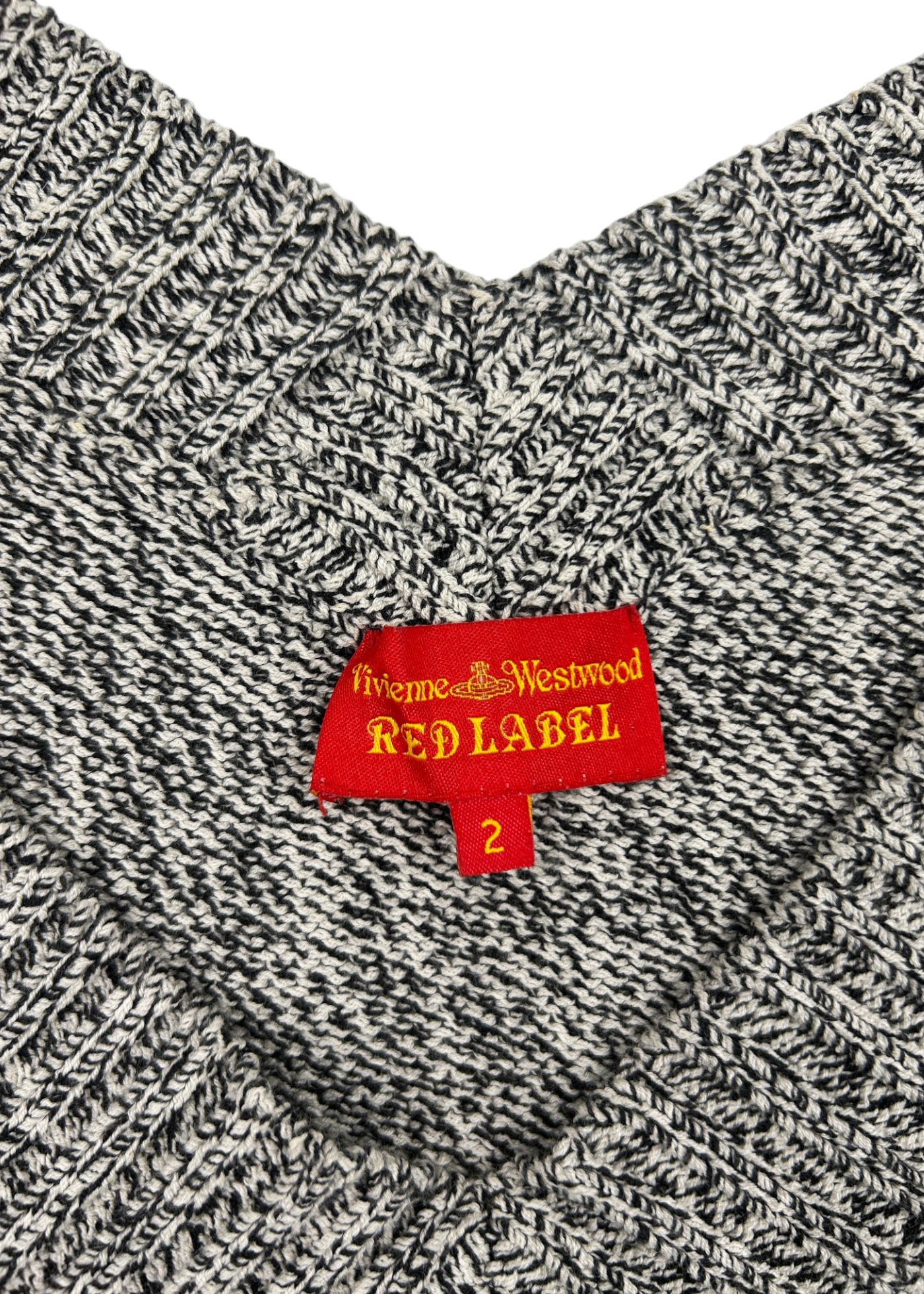 VIVIENNE WESTWOOD RED LABEL (AS IS) Cotton Orb Logo V Neck Jumper