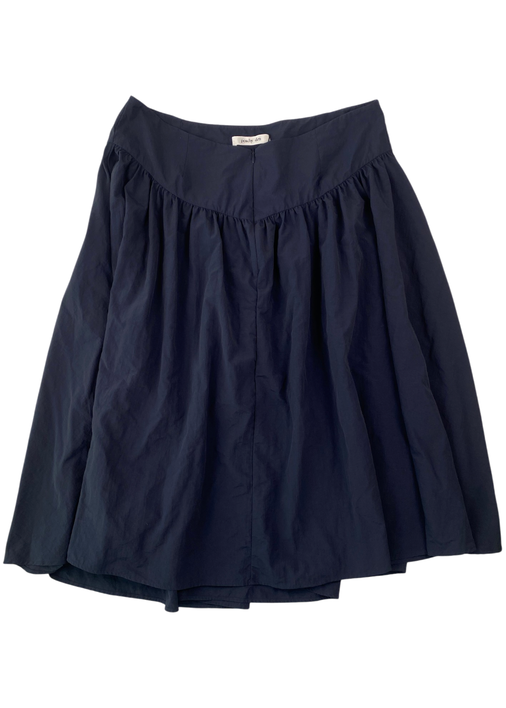 PEACHY DEN Navy 'Deba' Midi Skirt