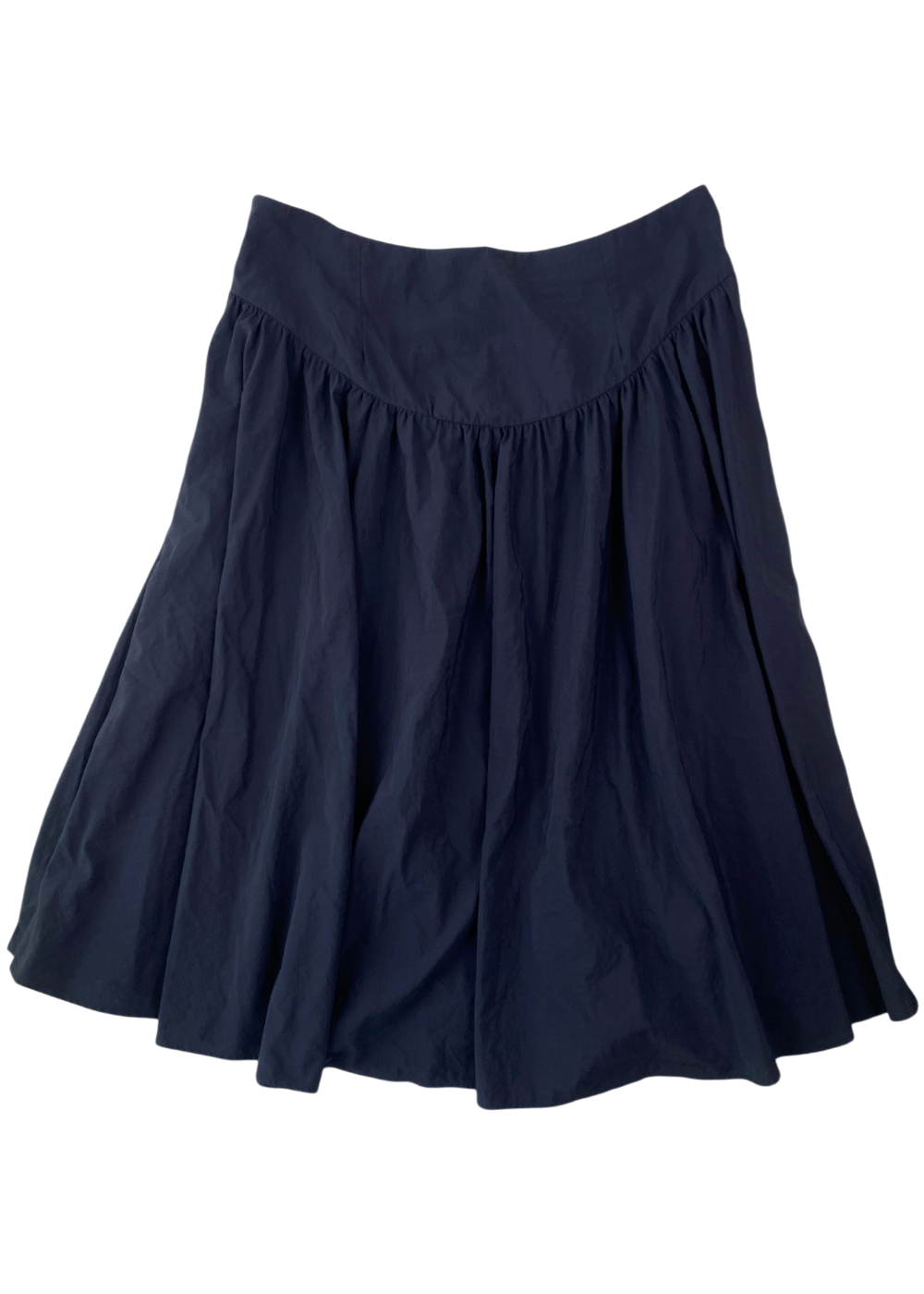PEACHY DEN Navy 'Deba' Midi Skirt