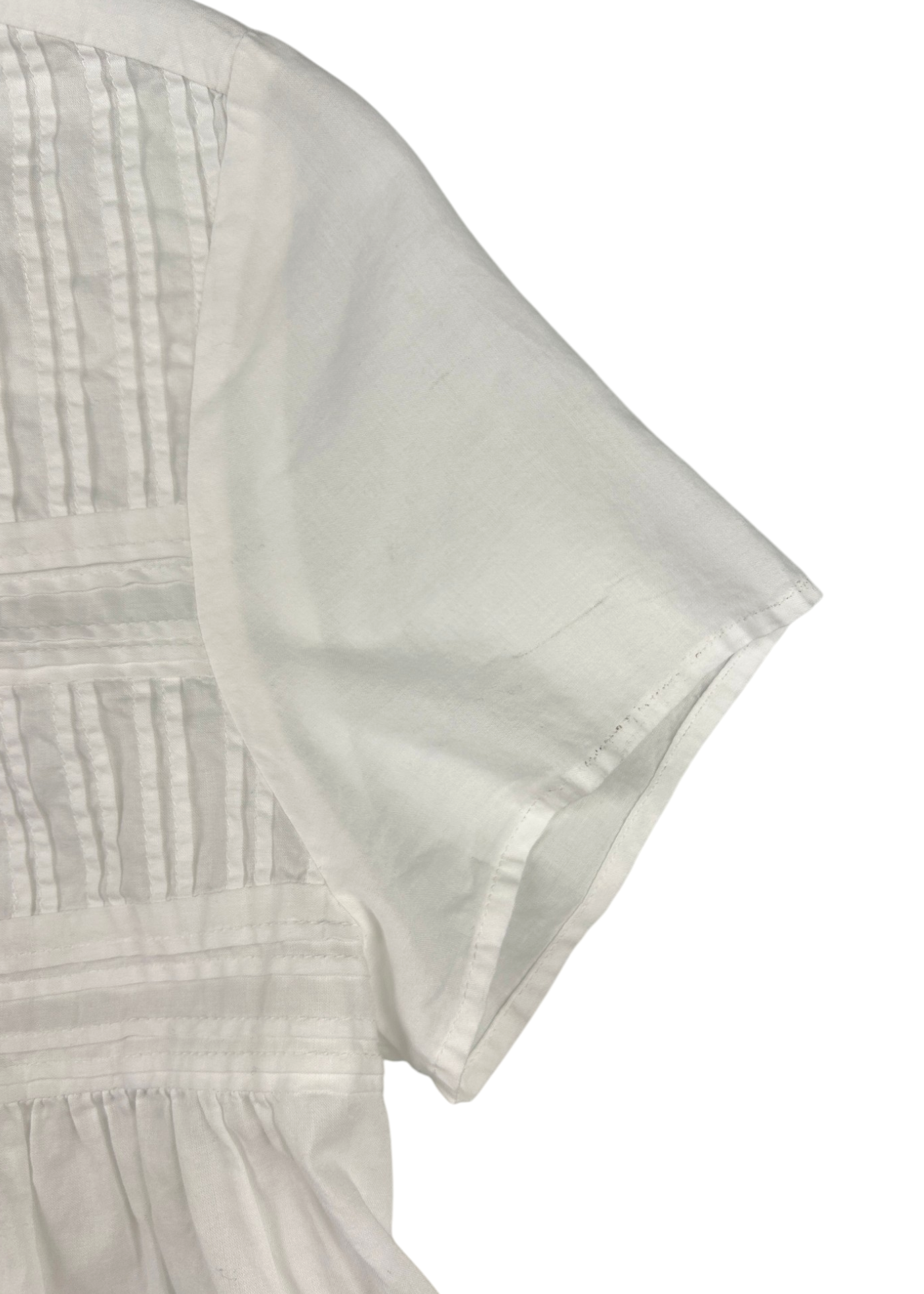 COMPTOIR DES COTONNIERS (AS IS) Cotton Pintuck Button Down Blouse