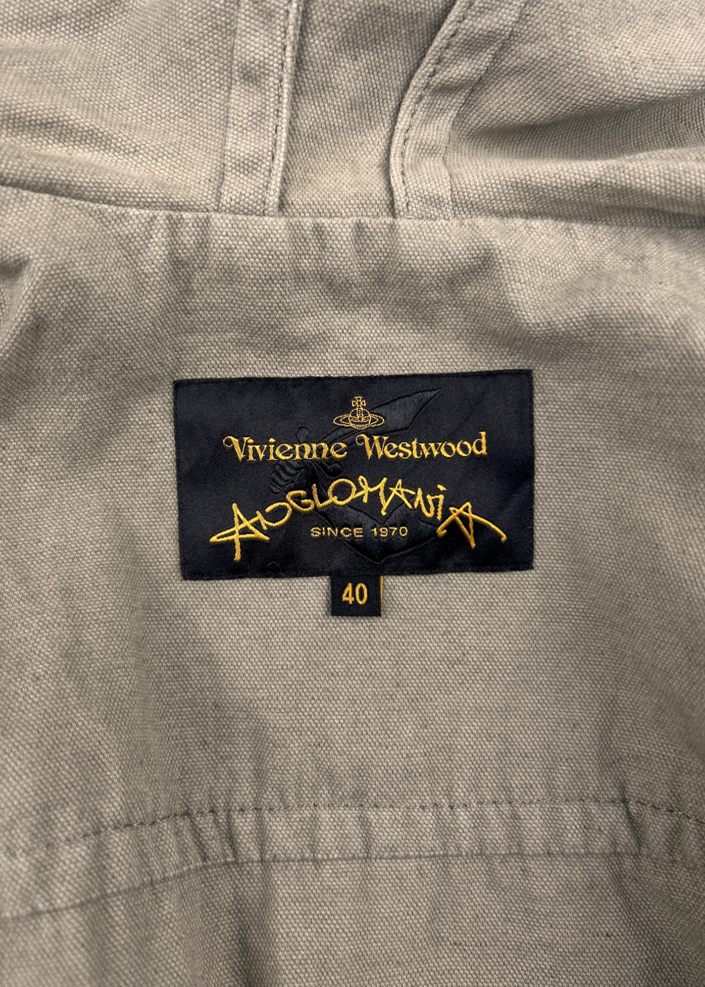 VIVIENNE WESTWOOD ANGLOMANIA Khaki Cotton/Linen Hooded Safari Jacket