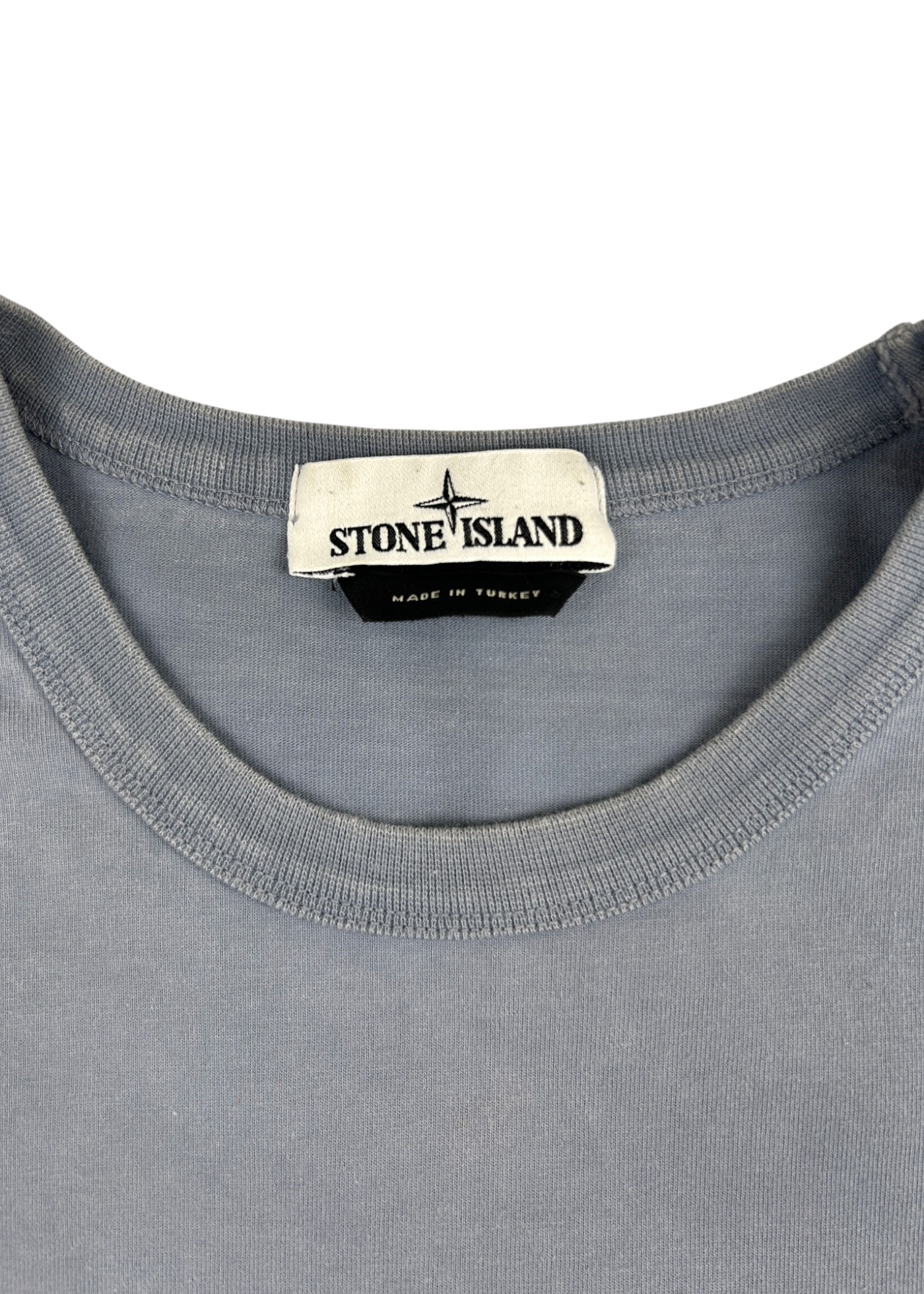 STONE ISLAND (AS IS) Light Blue Heavy Jersey Sweatshirt