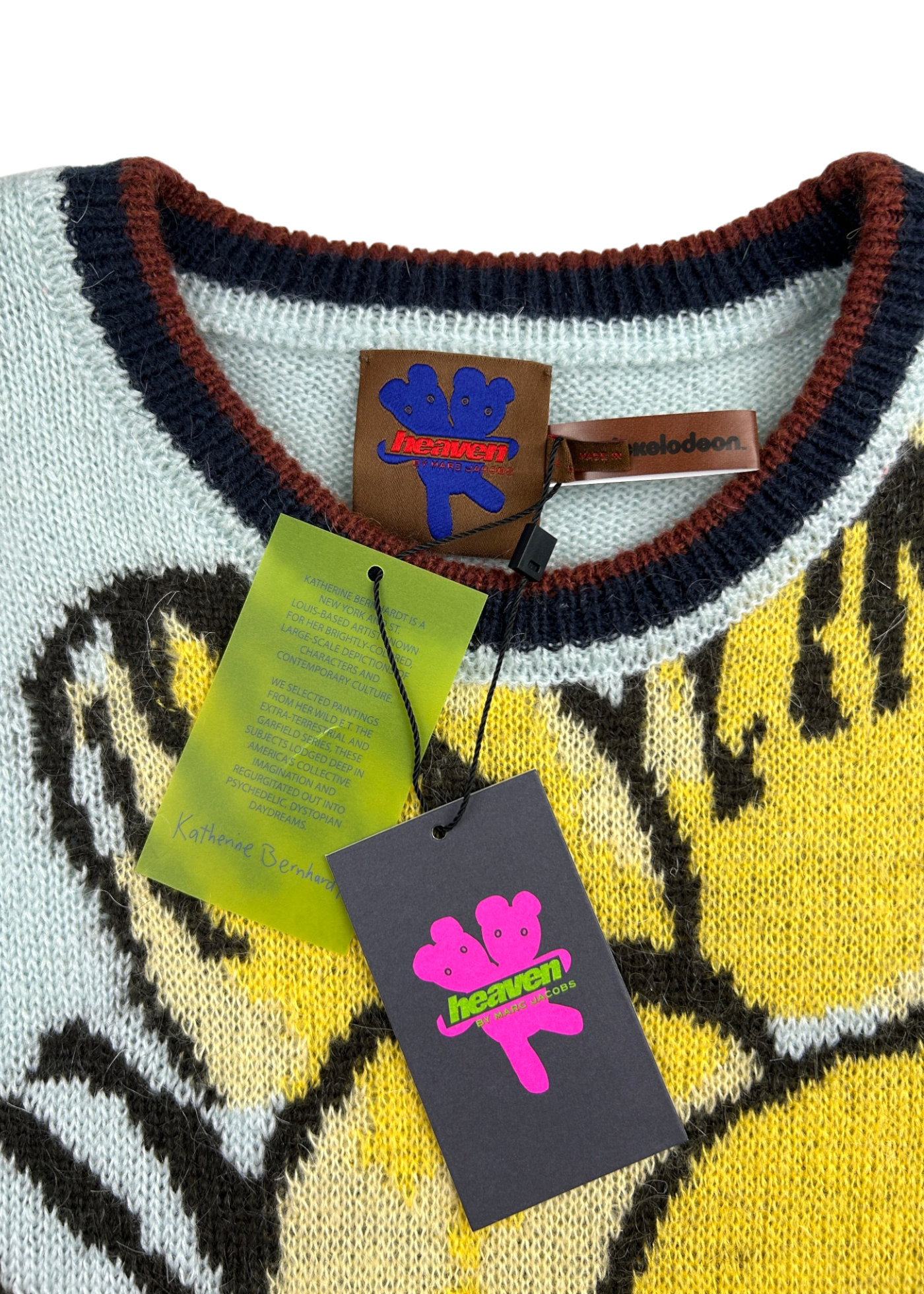 HEAVEN BY MARC JACOBS x NICKELODEON (NWT) Mohair Blend Garfield Knit Jumper
