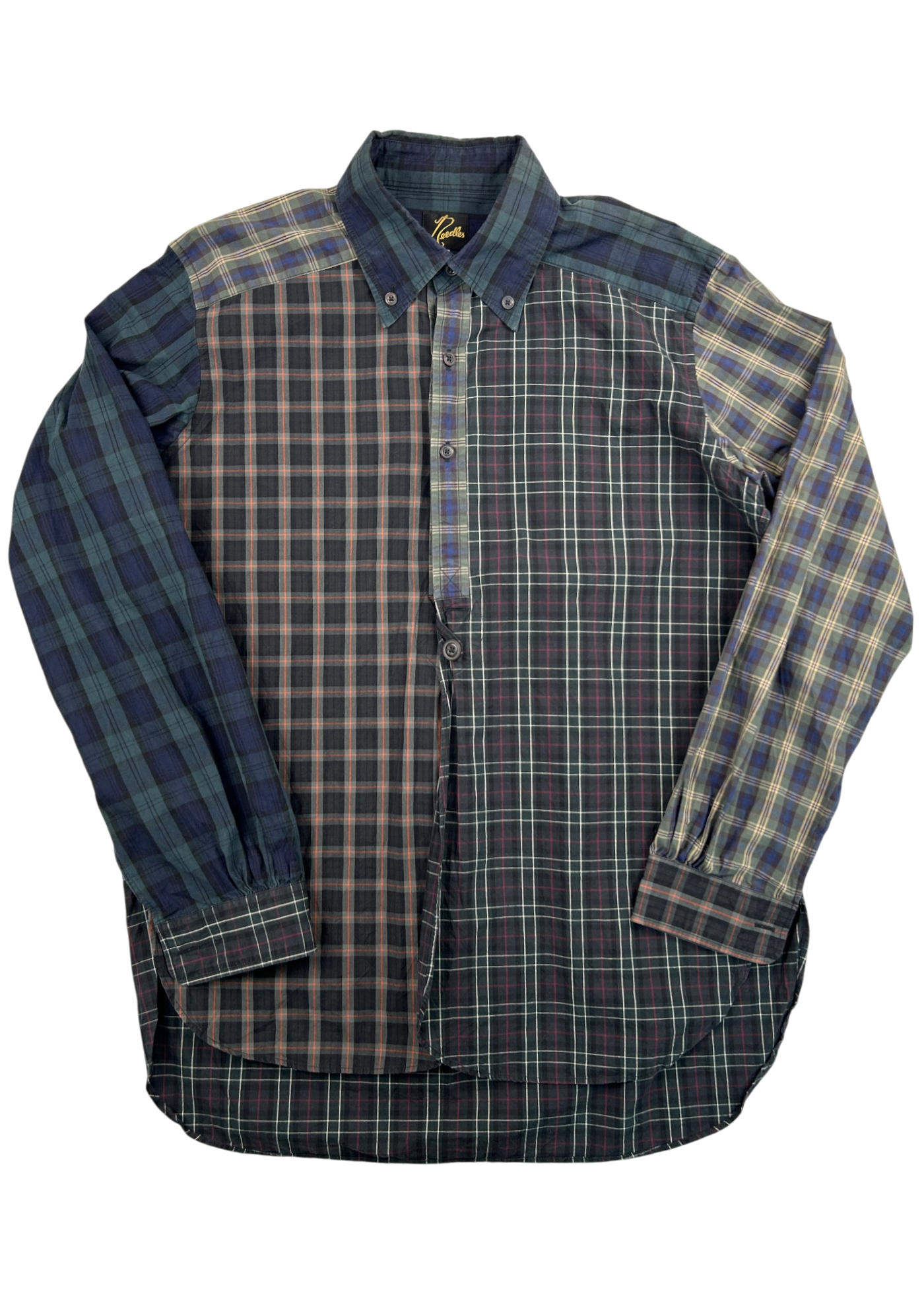 NEEDLES Check Patchwork Cotton Shirt