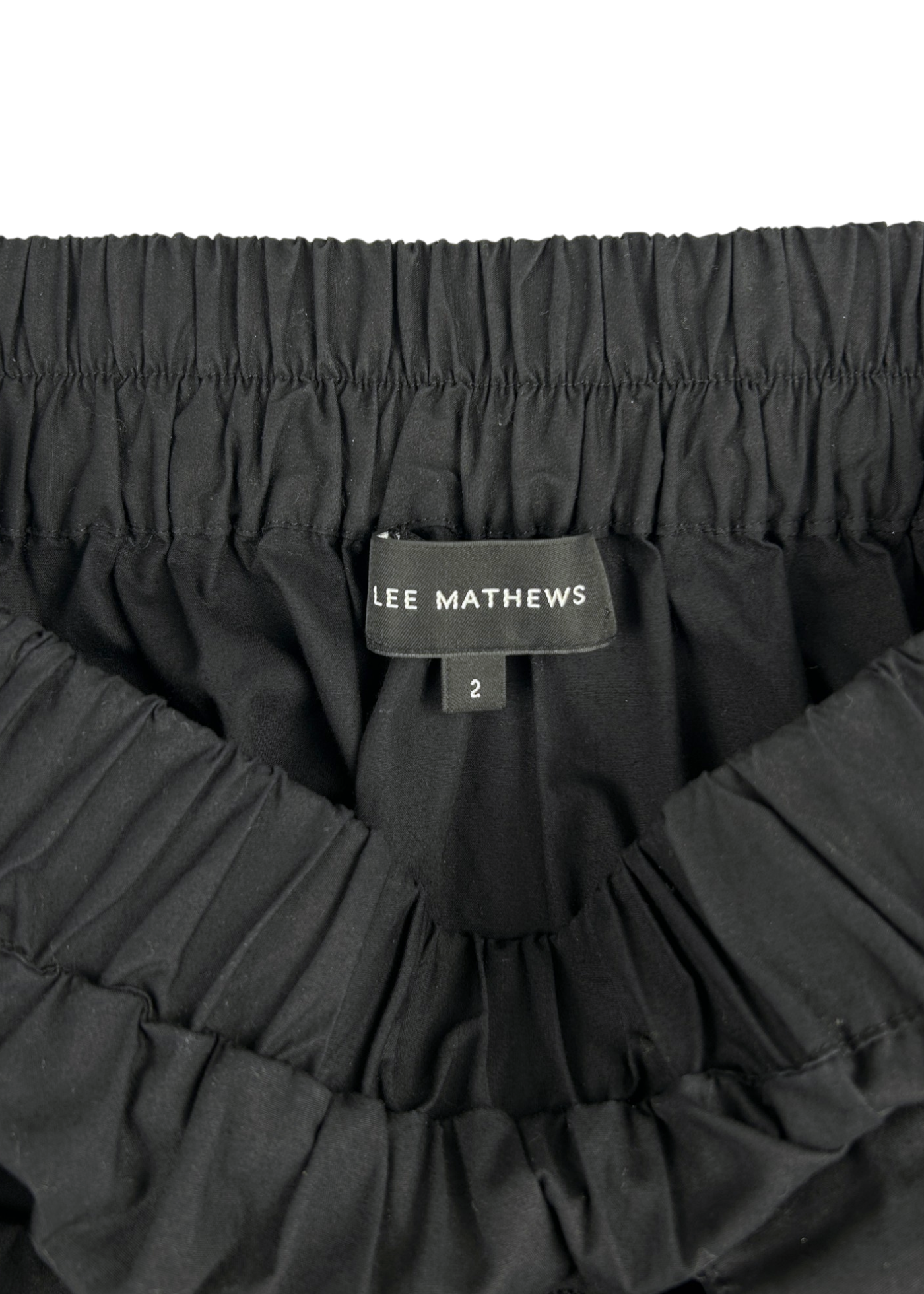 LEE MATHEWS Cotton Double Layer Wrap Skirt