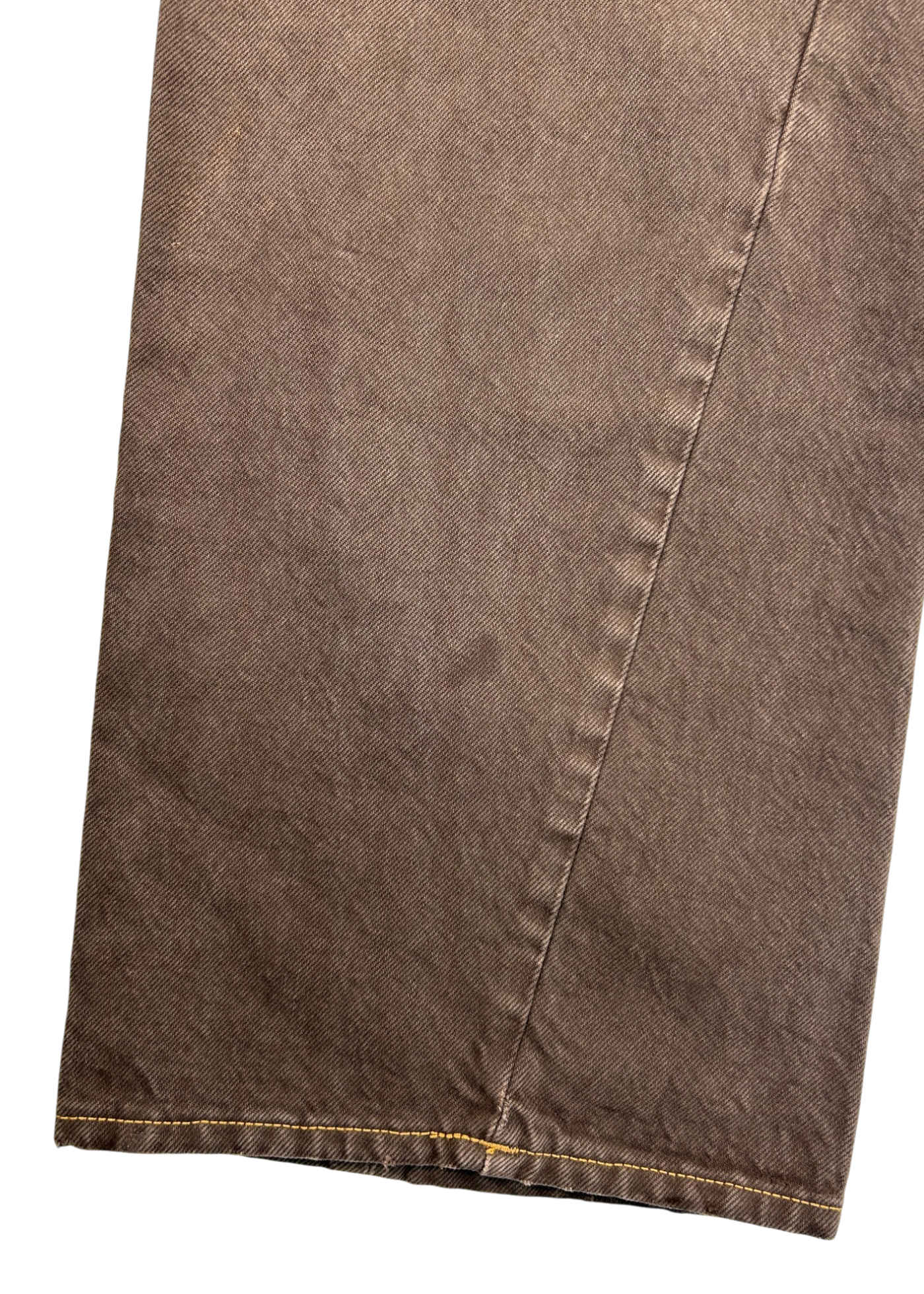 SUNFLOWER (AS IS) Brown Denim Wide Leg Twist Seam Jeans