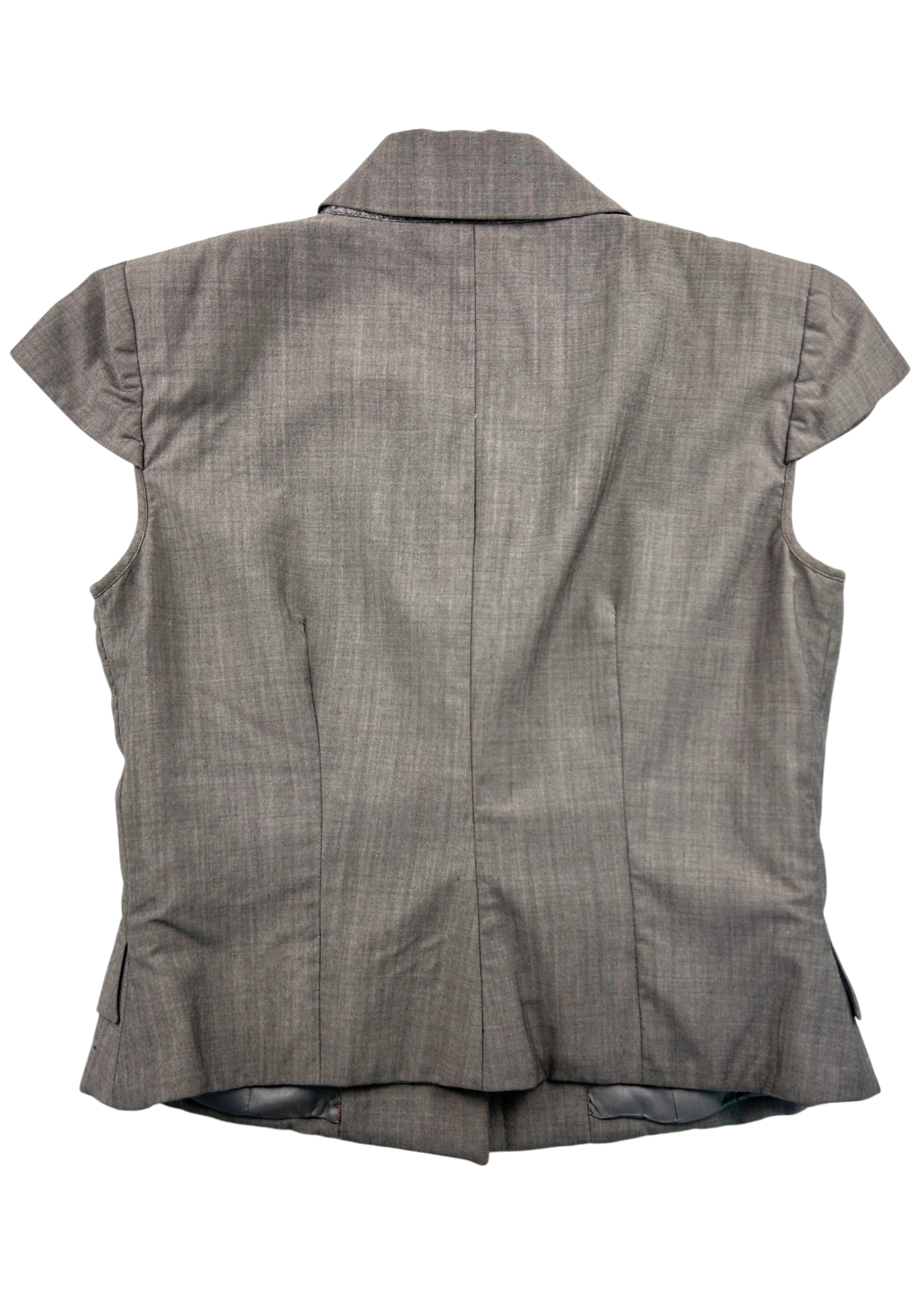ALEXANDER MCQUEEN (AS IS) 2007 Grey Wool/Mohair Tailored Vest