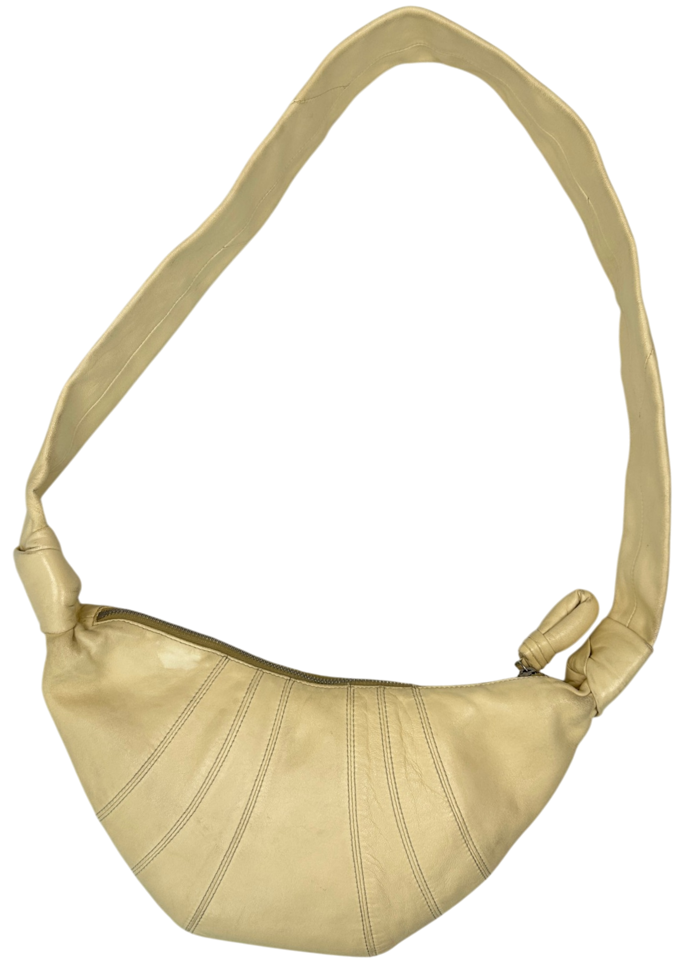 LEMAIRE (AS IS) 'Croissant' Butter Yellow Leather Shoulder Bag