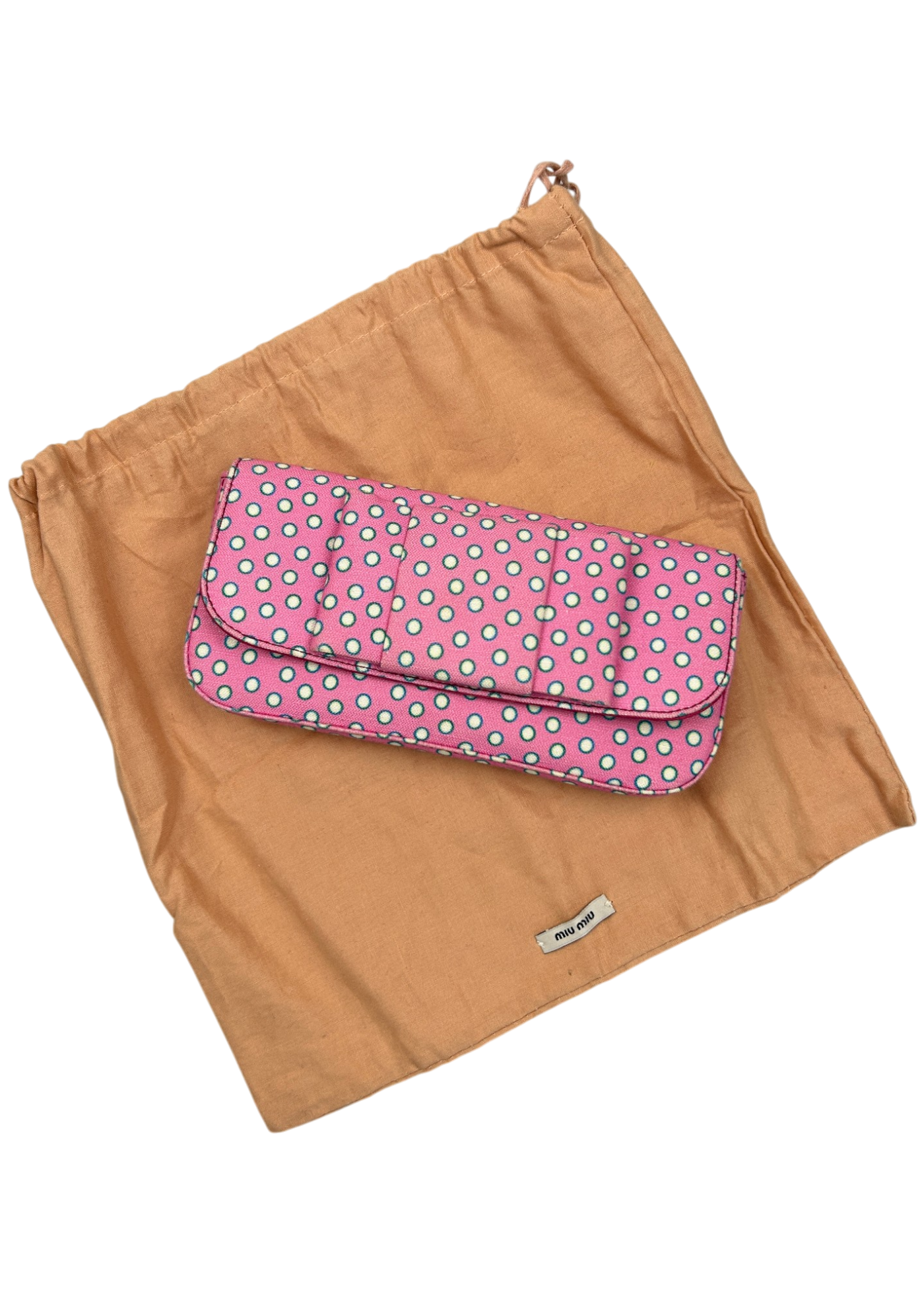 MIU MIU (AS IS) Polkadot Bow Clutch