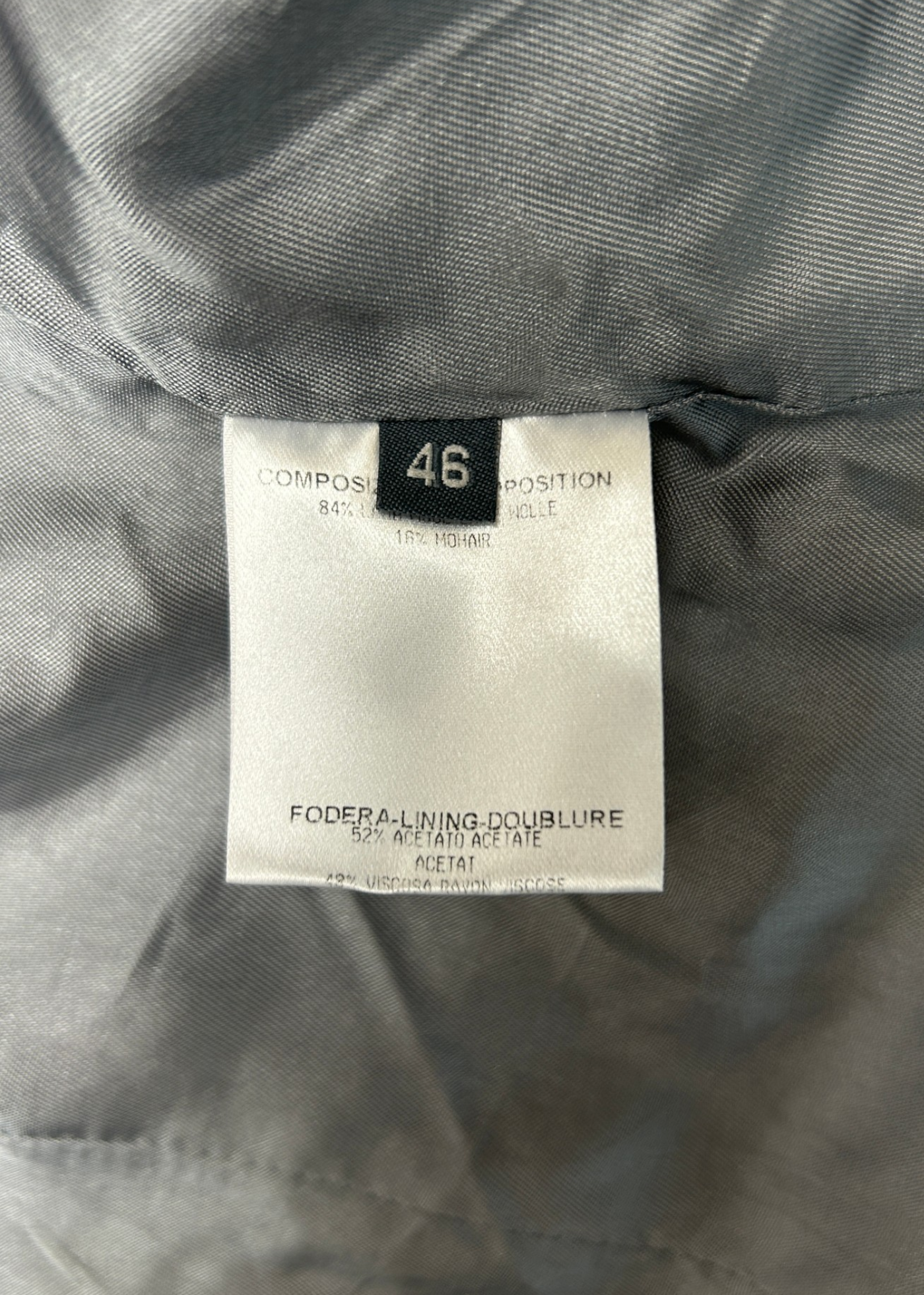 ALEXANDER MCQUEEN (AS IS) 2007 Grey Wool/Mohair Tailored Vest