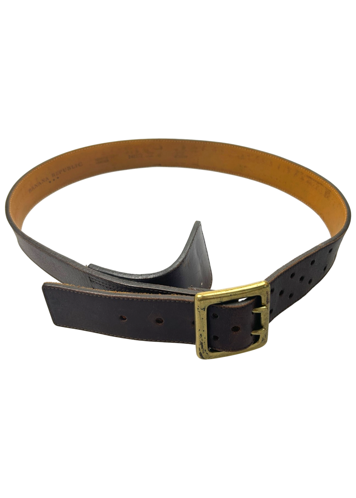 BANANA REPUBLIC Vintage (AS IS) Brown Leather Double Prong Belt