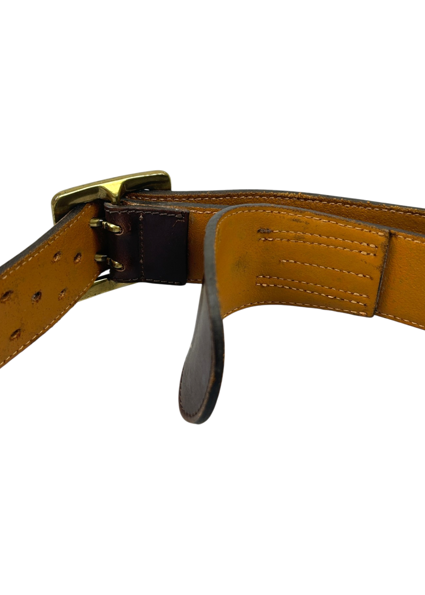 BANANA REPUBLIC Vintage (AS IS) Brown Leather Double Prong Belt