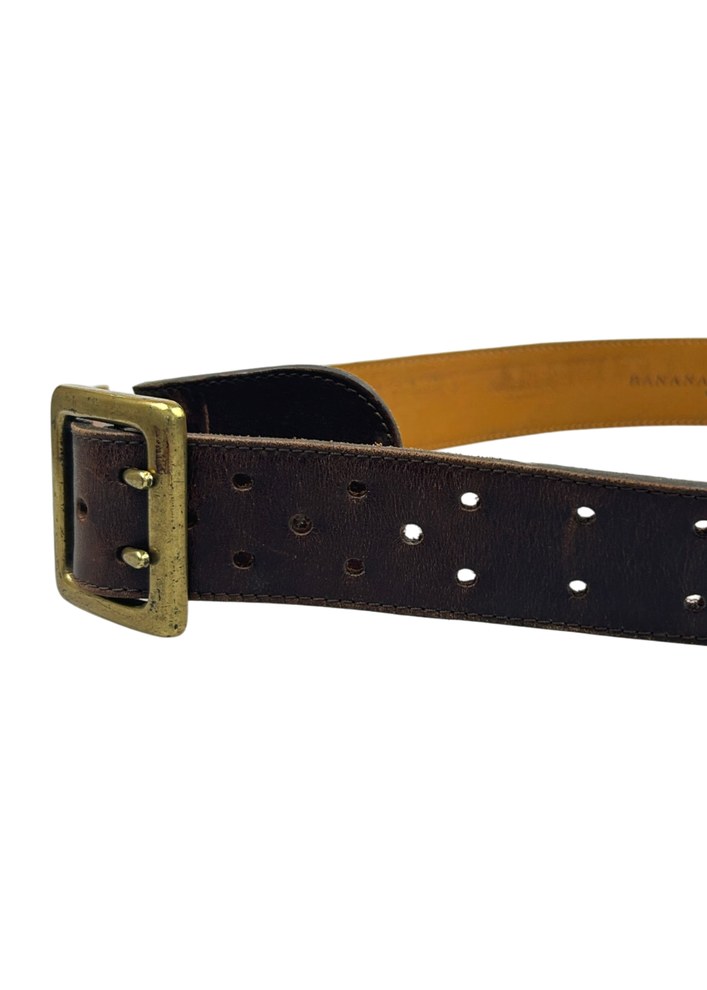 BANANA REPUBLIC Vintage (AS IS) Brown Leather Double Prong Belt