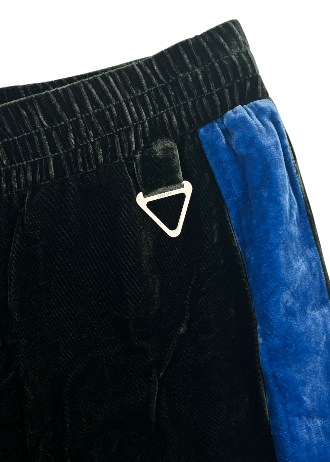 DION LEE Forest Green/Blue Velour Trackpants
