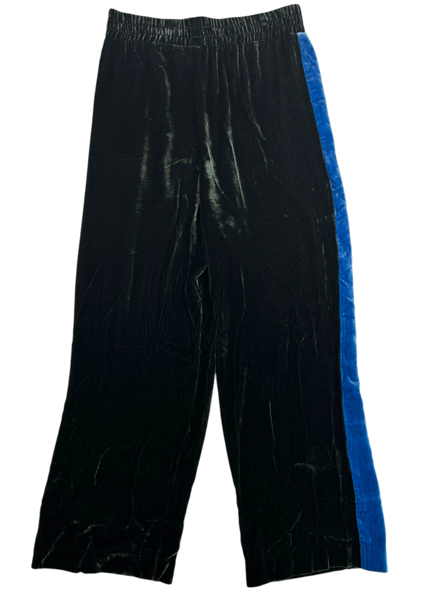 DION LEE Forest Green/Blue Velour Trackpants