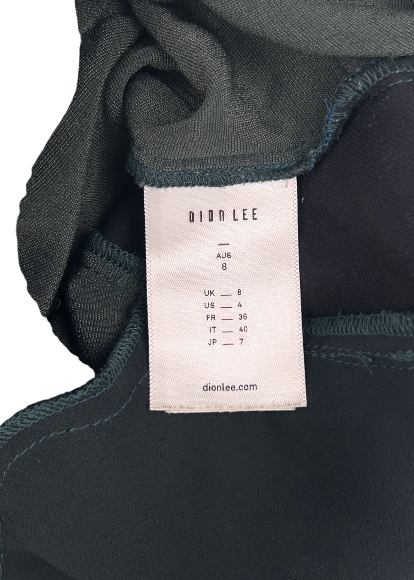 DION LEE Forest Green/Blue Velour Trackpants