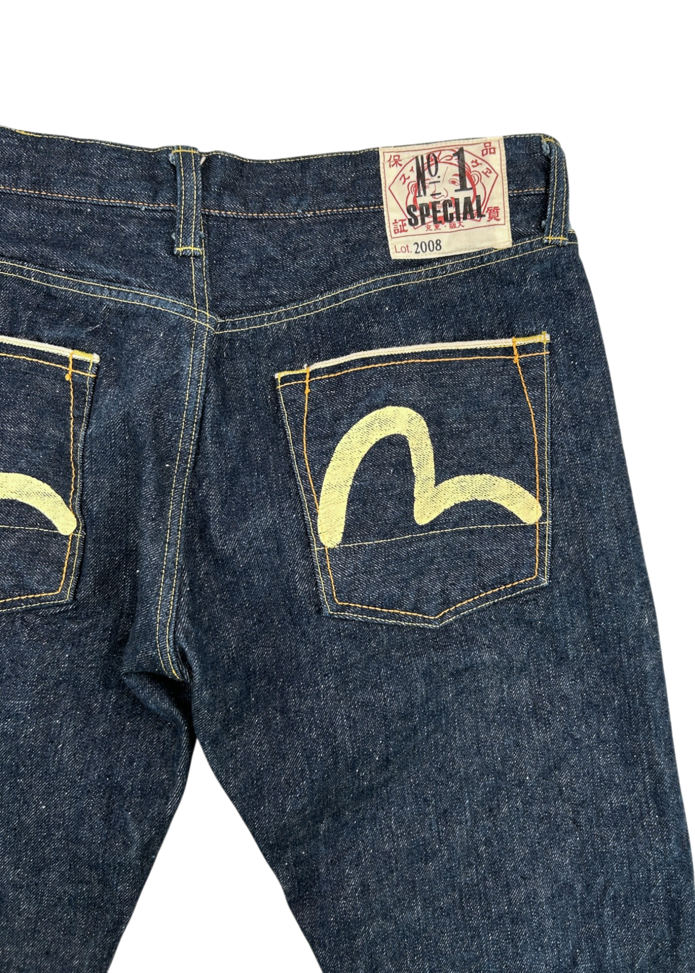 EVISU No.1 Lot 2008 Indigo Selvedge Seagull Pocket Jeans