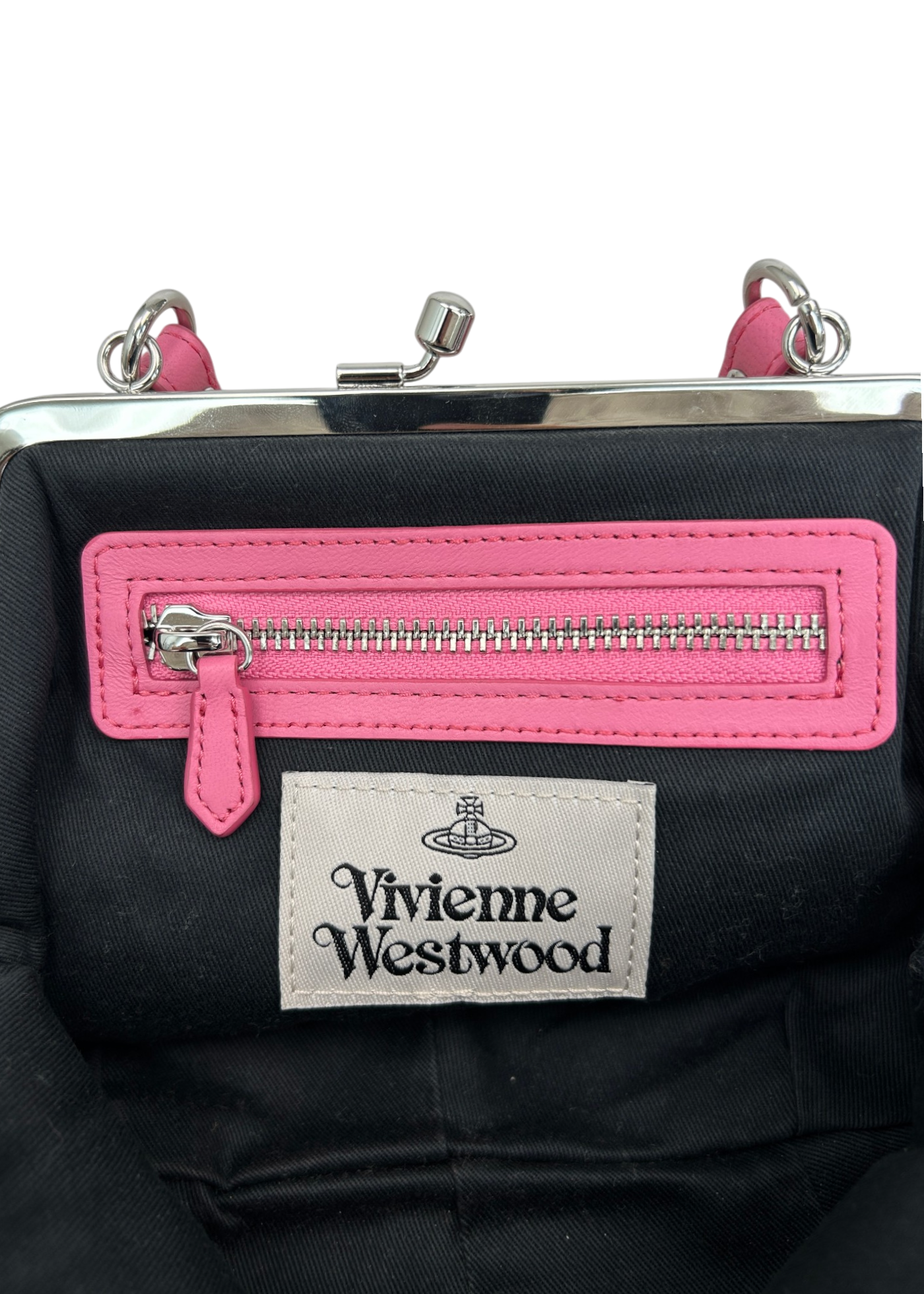 VIVIENNE WESTWOOD Barbie Pink 'Granny Frame' Kiss Lock Mini Bag