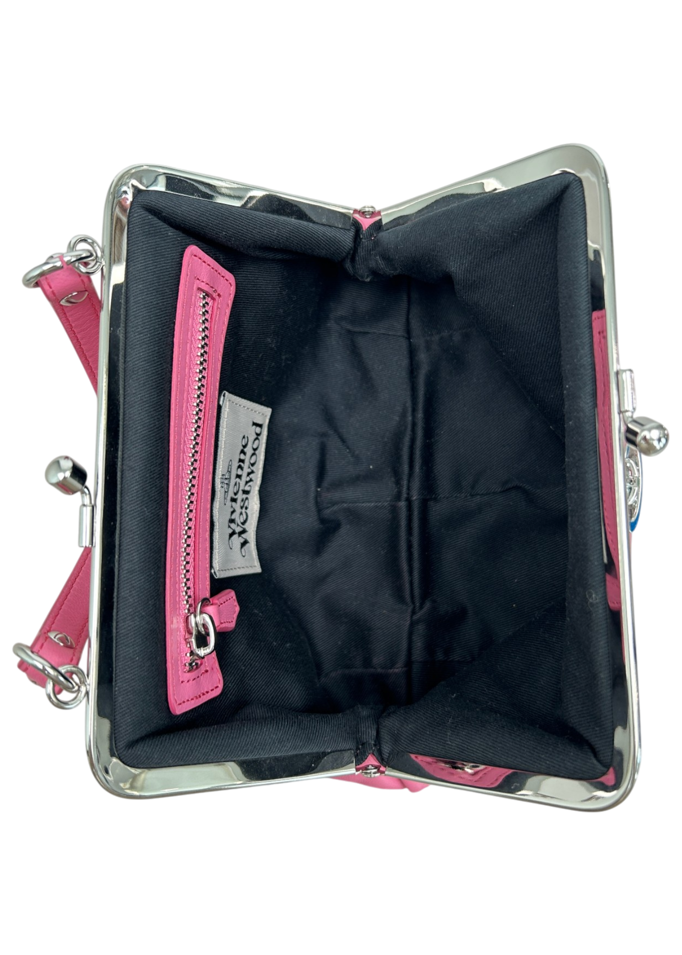 VIVIENNE WESTWOOD Barbie Pink 'Granny Frame' Kiss Lock Mini Bag