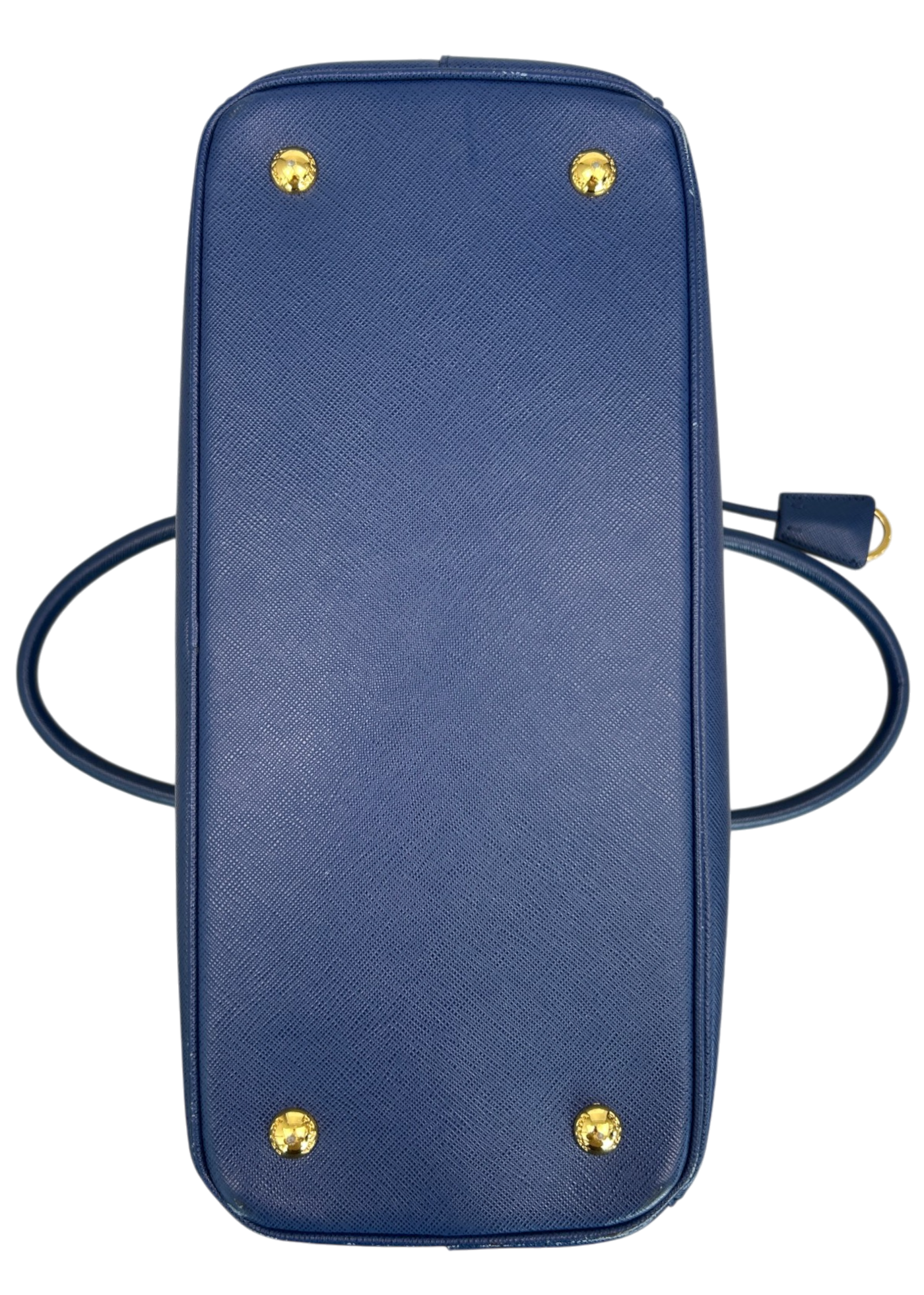 PRADA Navy Blue Galleria Saffiano Top Handle Crossbody Bag