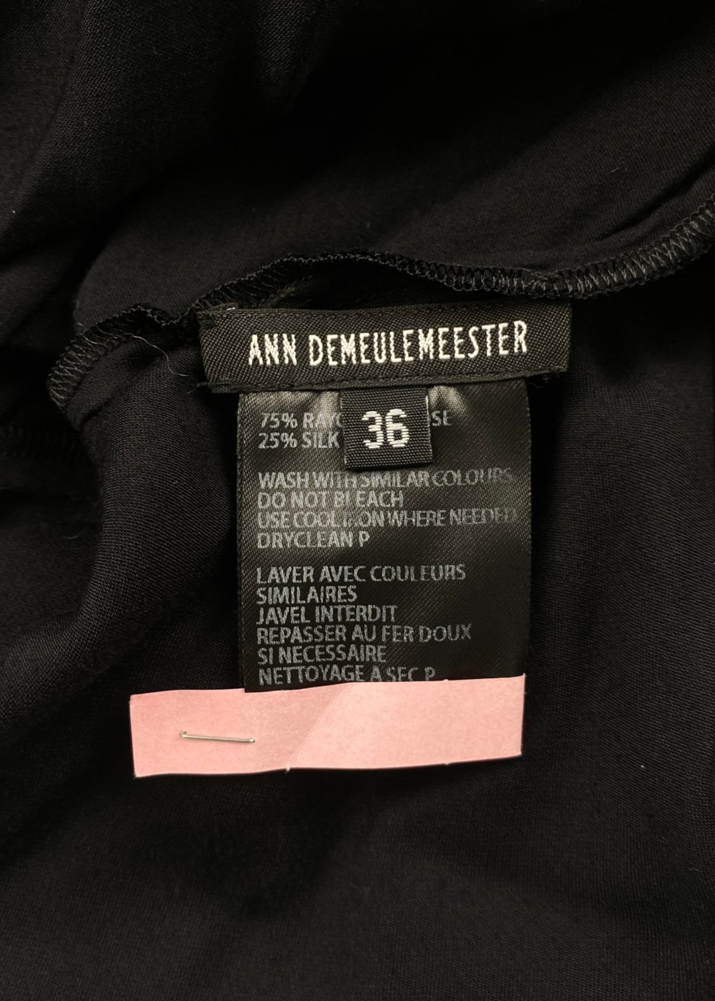 ANN DEMEULEMEESTER Silk Draped Asymmetrical Off Shoulder Top