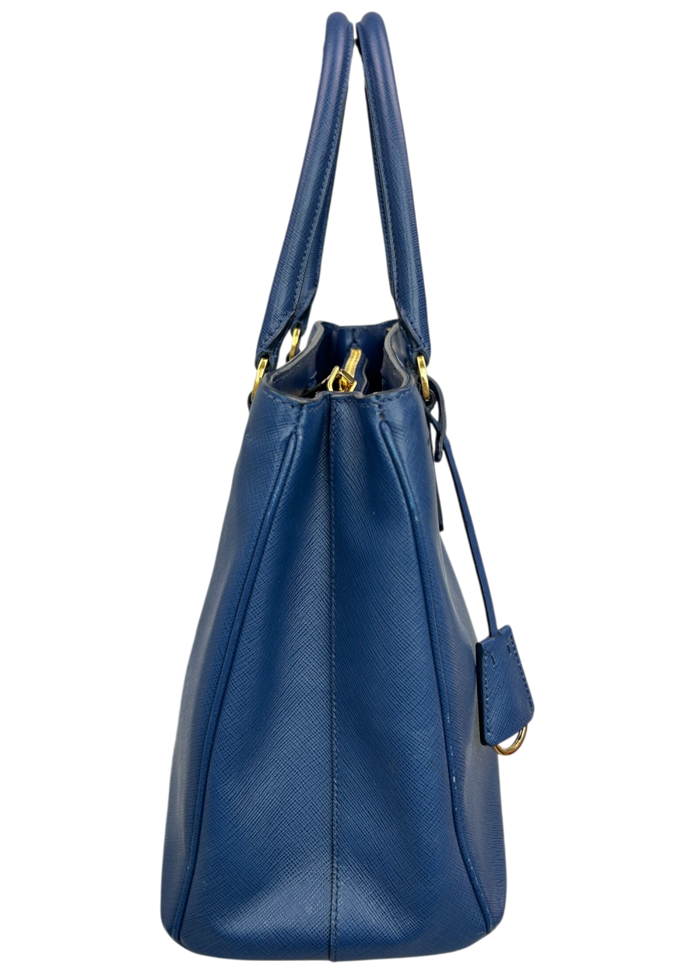 PRADA Navy Blue Galleria Saffiano Top Handle Crossbody Bag