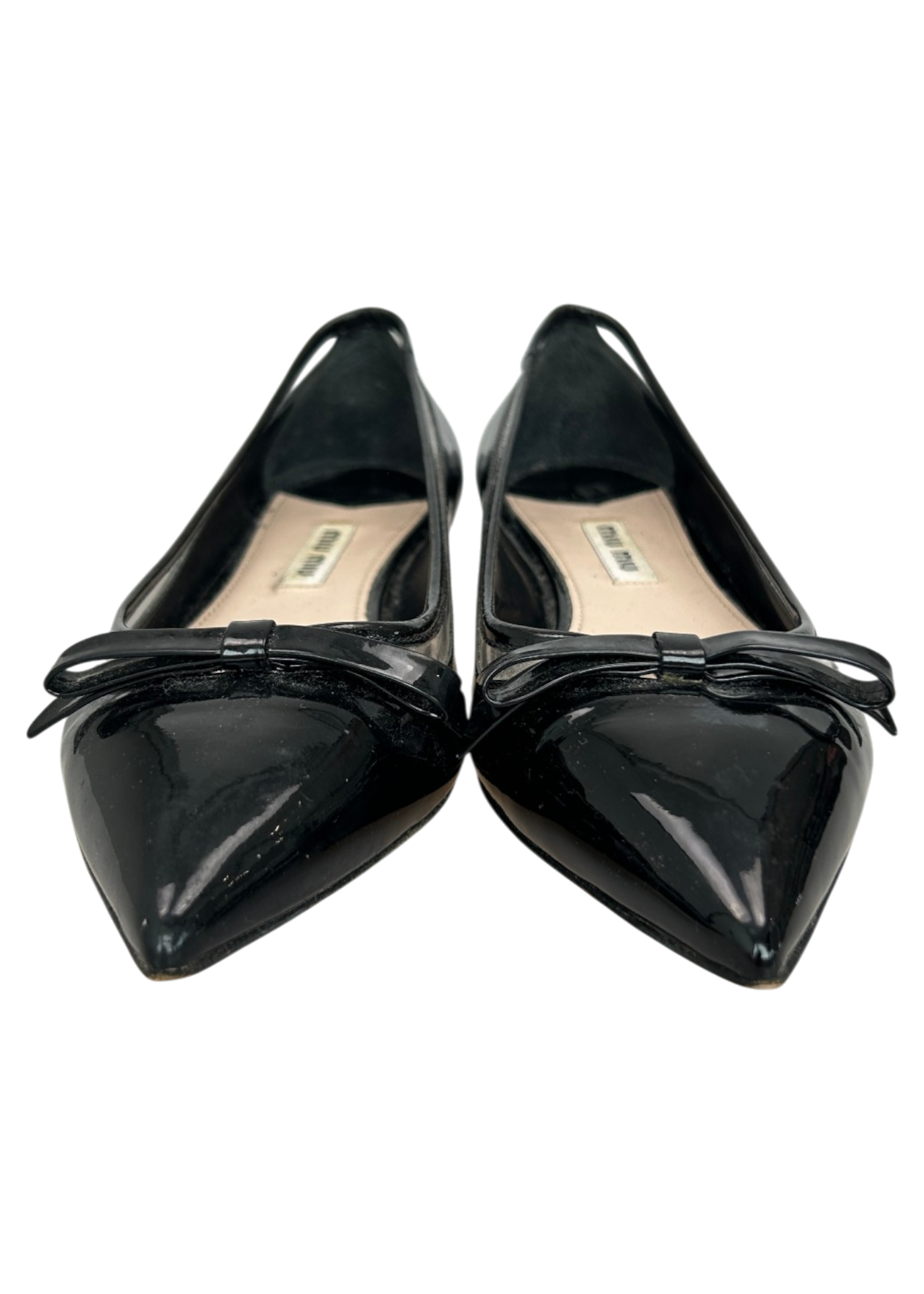 MIU MIU (AS IS) Patent Leather Pointed Ballet Flats