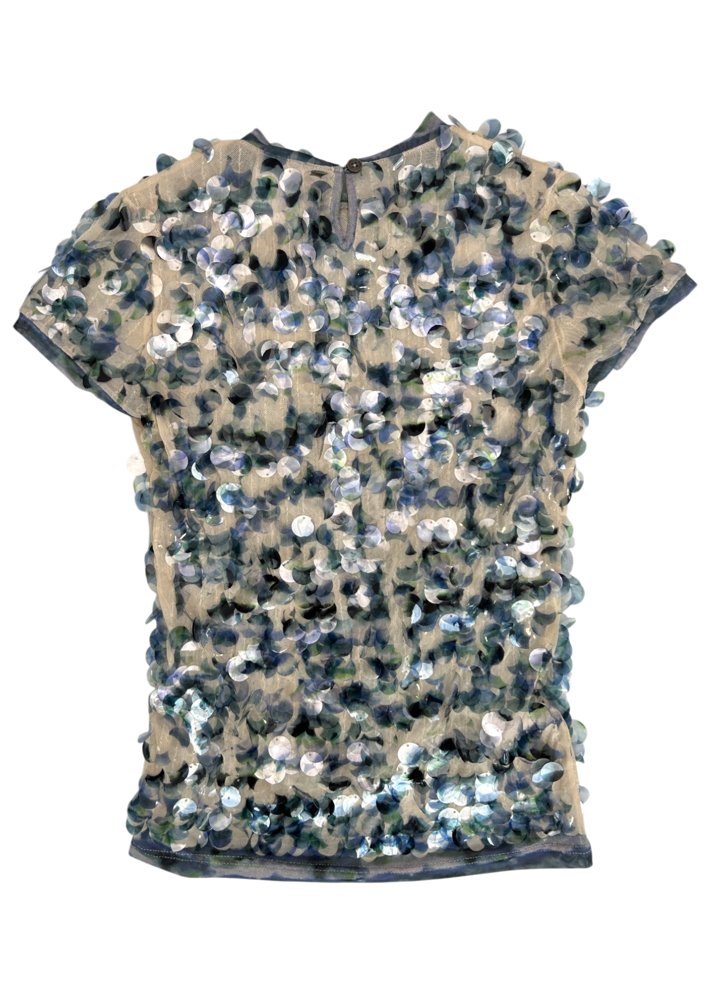 PARIS GEORGIA Mesh 'Mermaid Tee' W/ Oversized Sequins