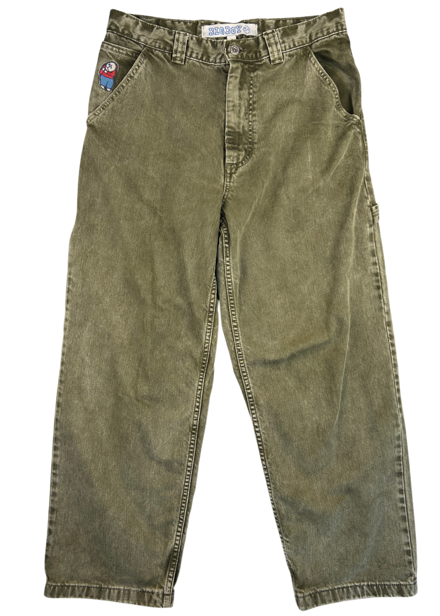 POLAR SKATE CO. 'Big Boy' Green Overdyed Carpenter Jeans