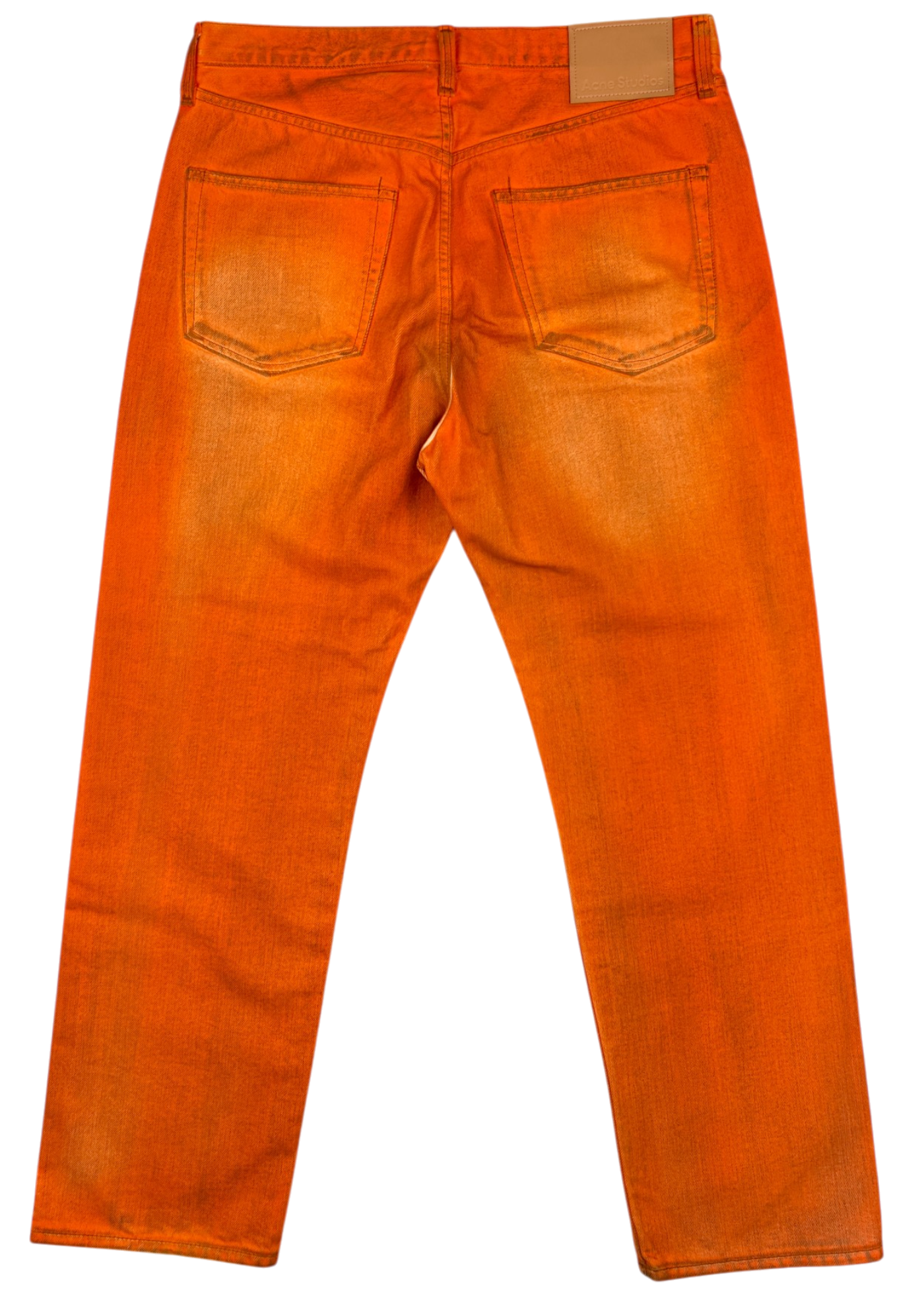 ACNE STUDIOS Orange Distressed '2003 Traffic' Relaxed Jeans