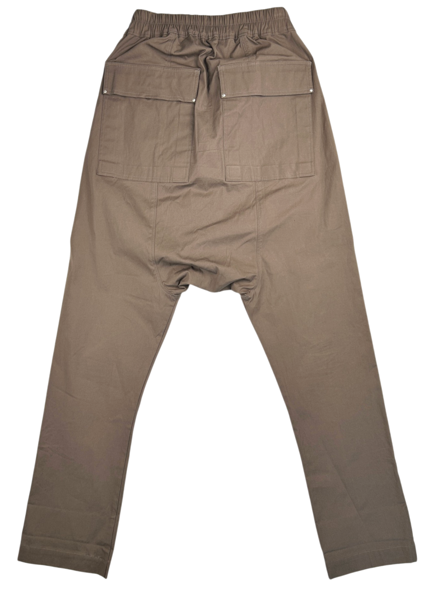 RICK OWENS FW22 Taupe Cotton Dropcrotch Pants