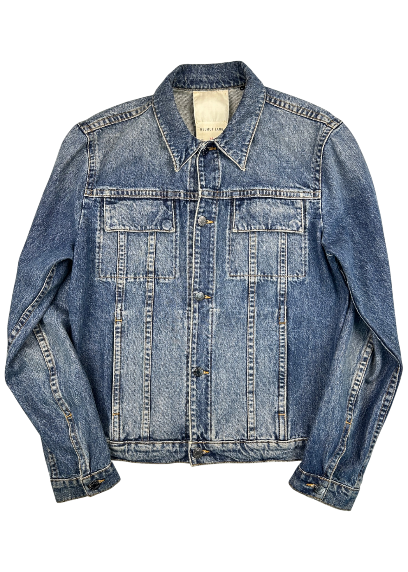 HELMUT LANG 'Mr 87' Mid-Wash Double Pocket Panel Denim Jacket