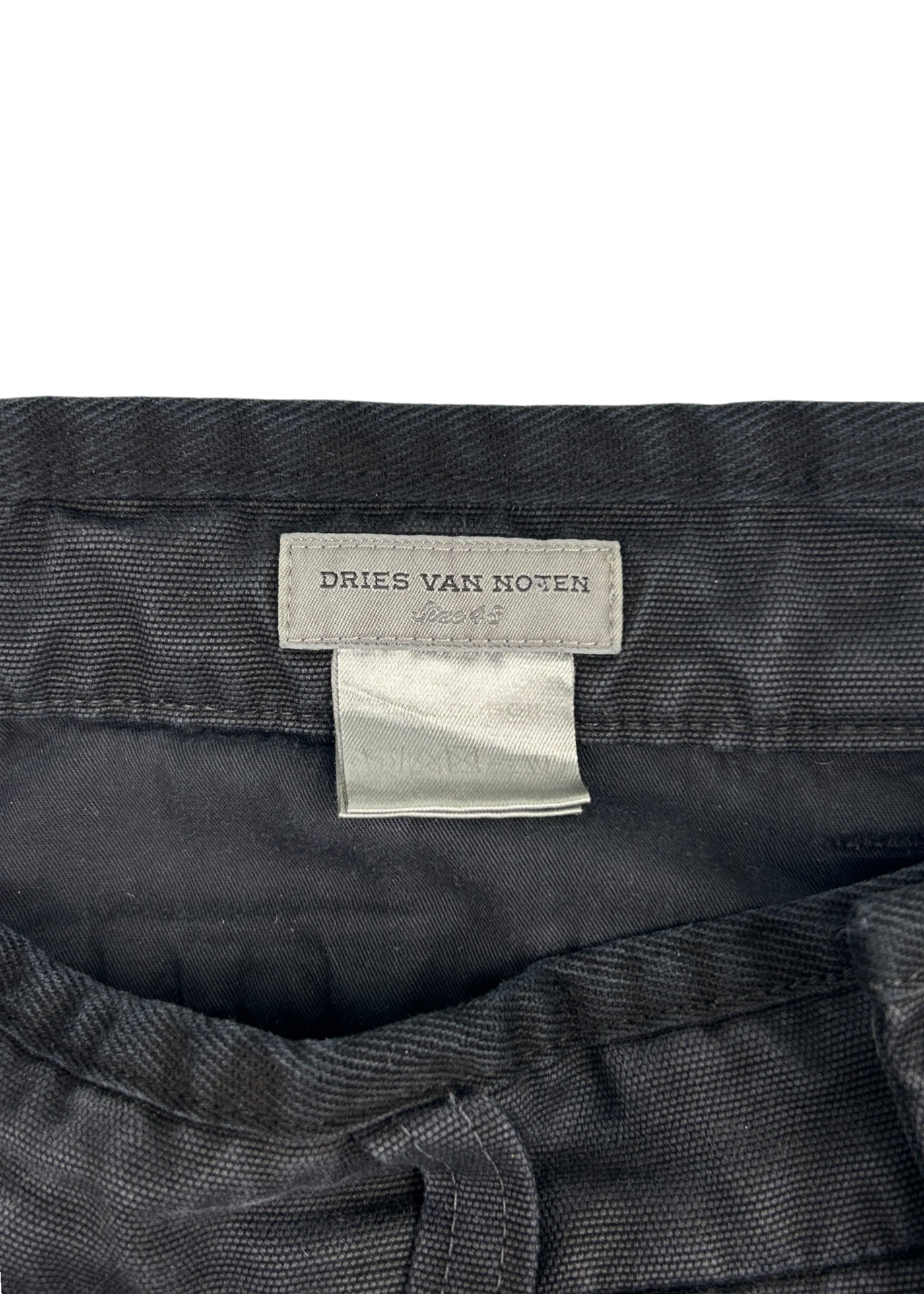 DRIES VAN NOTEN (AS IS) Cotton Motorcycle Knee Slim Leg Pants