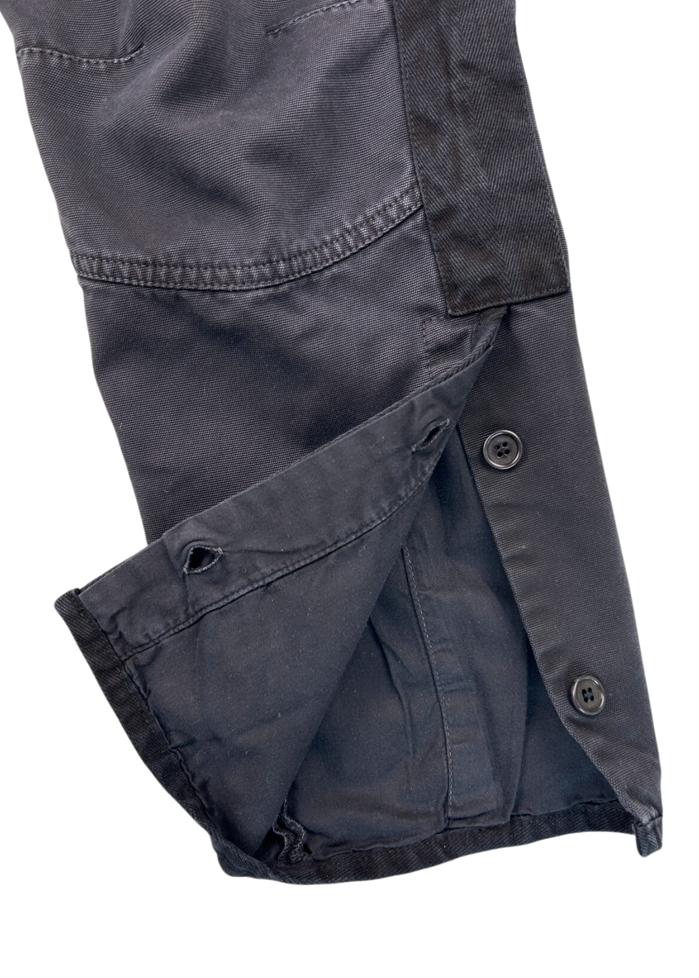 DRIES VAN NOTEN (AS IS) Cotton Motorcycle Knee Slim Leg Pants