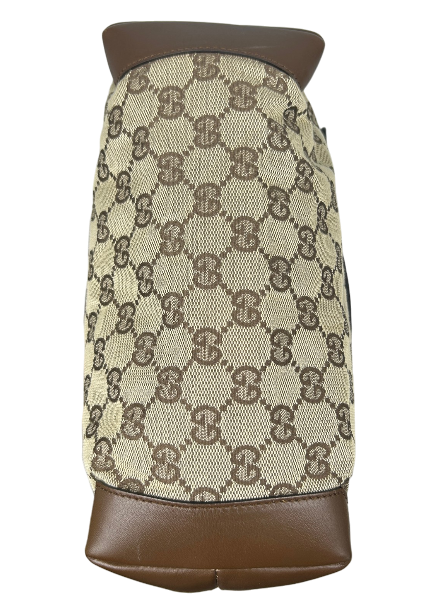 GUCCI VINTAGE Brown/Beige GG Canvas Top Handle Tote