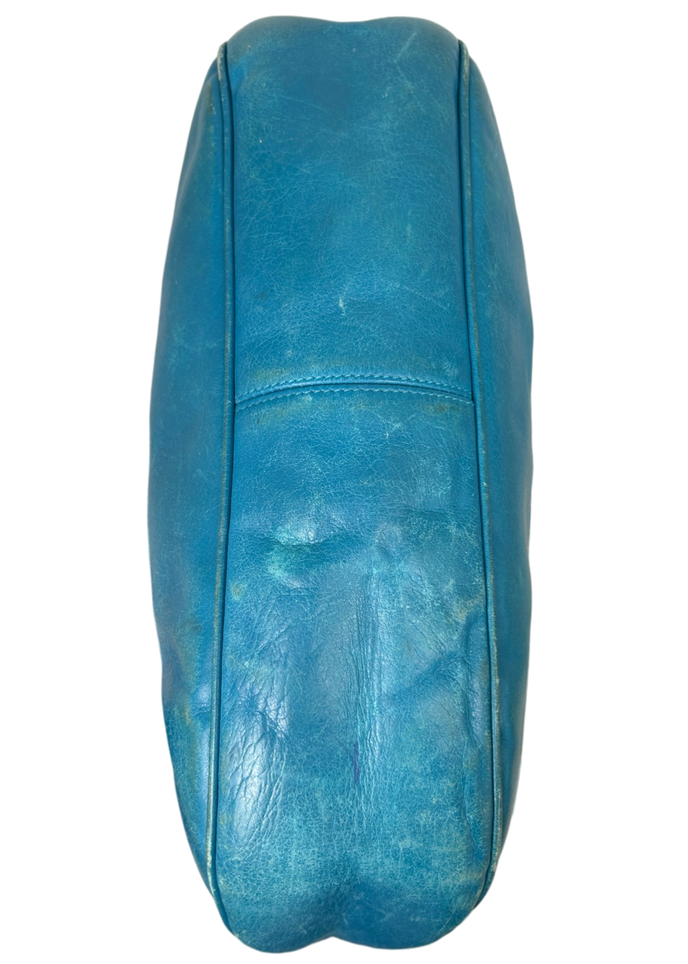 CHANEL VINTAGE (AS IS) 1989-1991 'Timeless CC Hobo' Turquoise Caviar Leather Bag