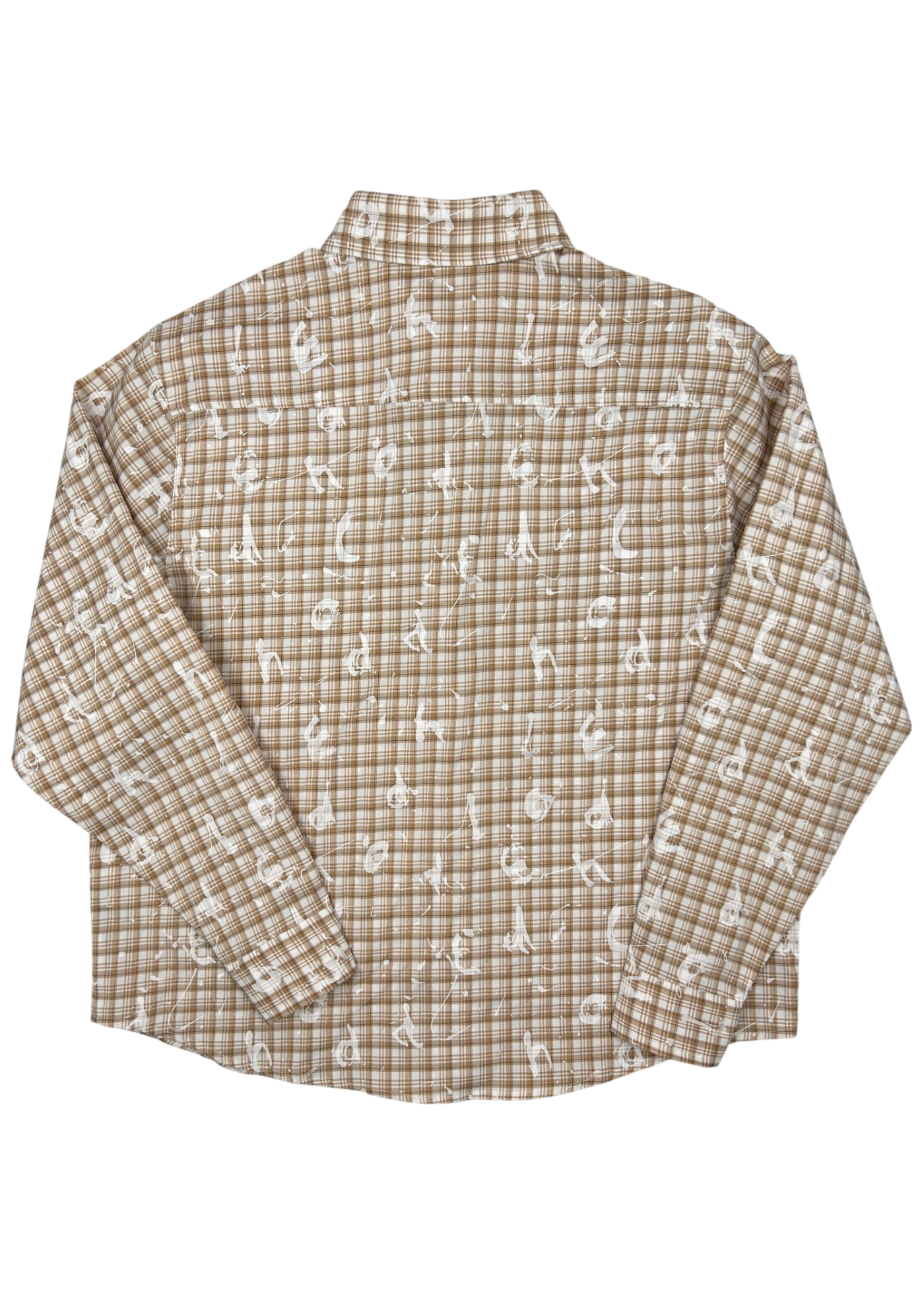 HODDLE Plaid Paint Monogram Button Up