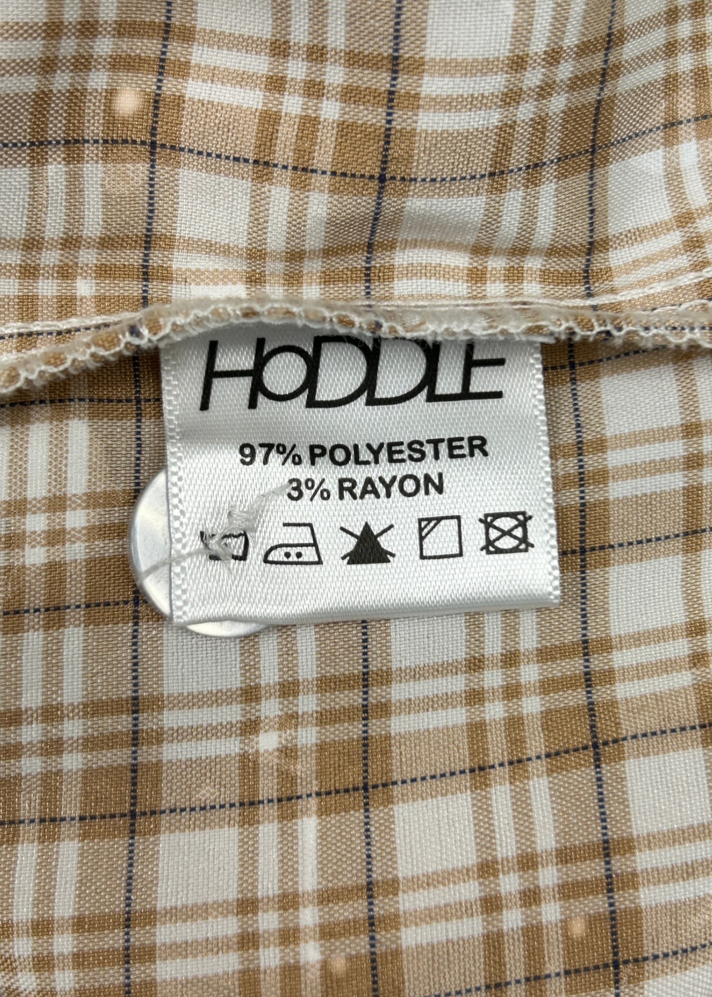 HODDLE Plaid Paint Monogram Button Up