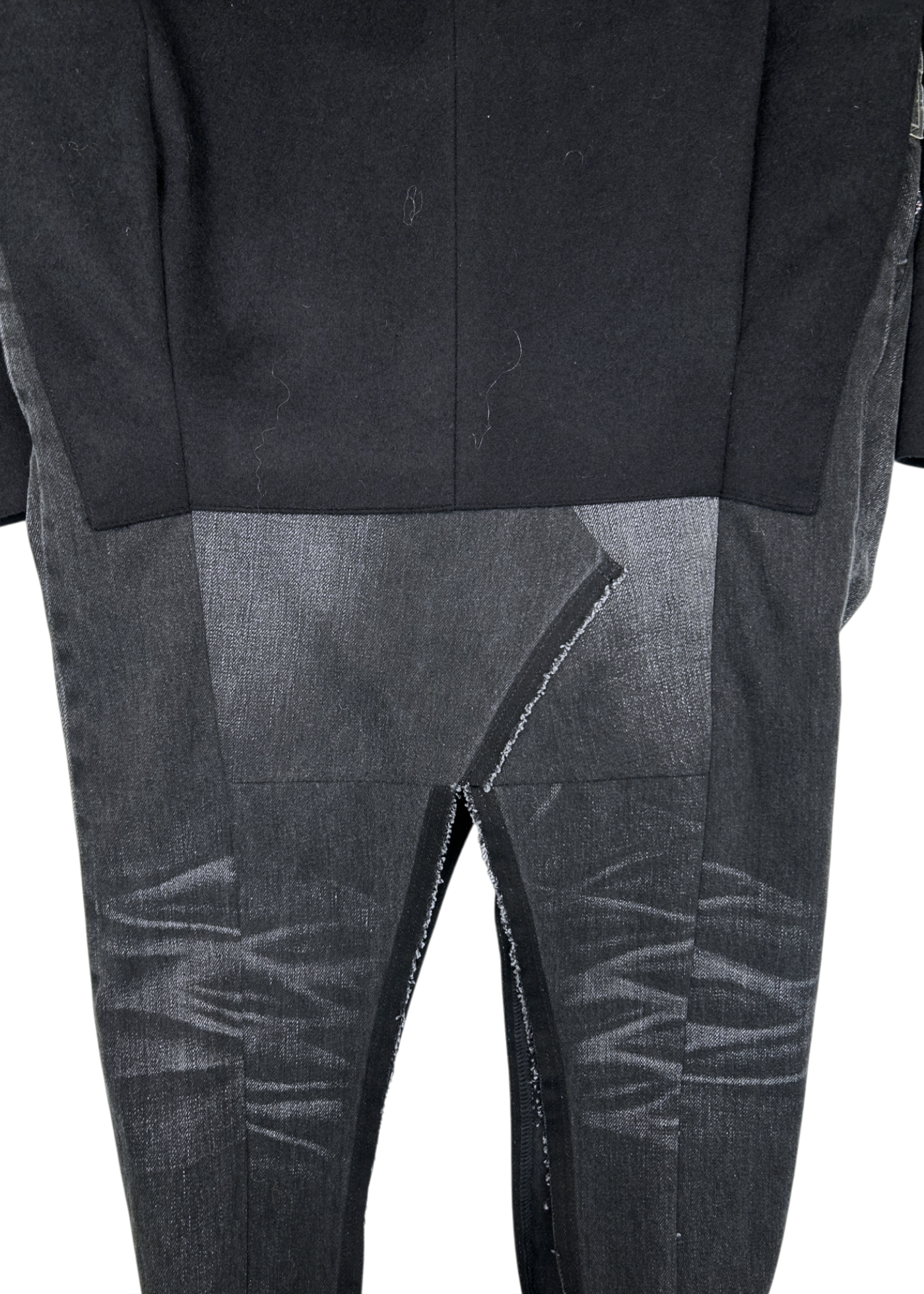 JUNYA WATANABE X LEVI'S 2023 Wool/Cashmere Maxi Coat W/ Reworked Denim