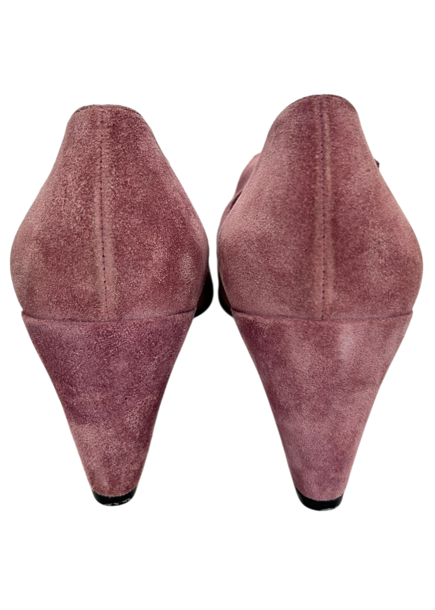 MIU MIU Fall 2001 RTW Mauve Suede Block Heel Mary Janes