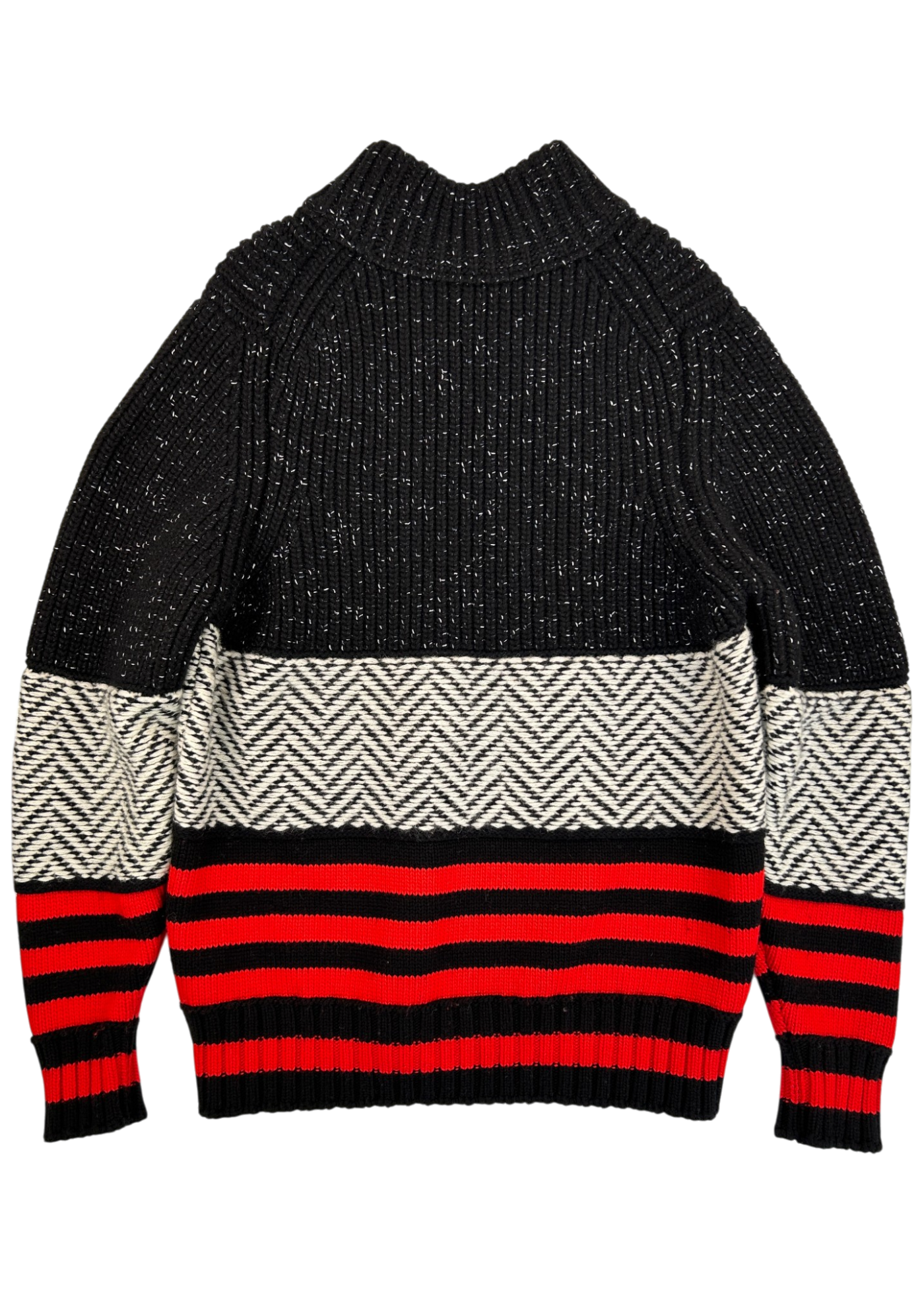 BURBERRY (AS IS) Wool/Cashmere Blend Chevron Stripe Jumper