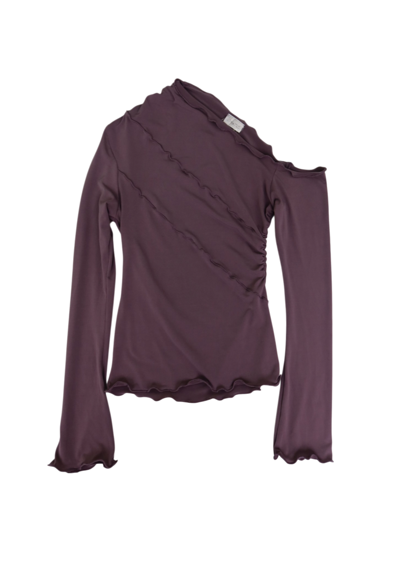 OATS THE LABEL 'Pop Top' Mauve Purple Cold Shoulder Longsleeve Top