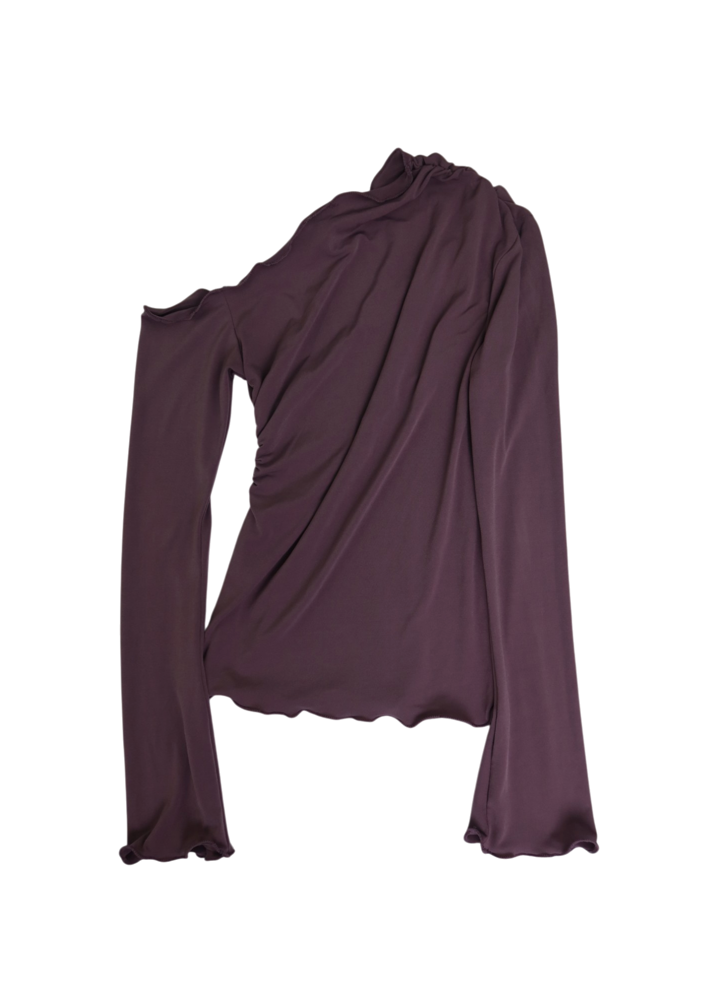 OATS THE LABEL 'Pop Top' Mauve Purple Cold Shoulder Longsleeve Top